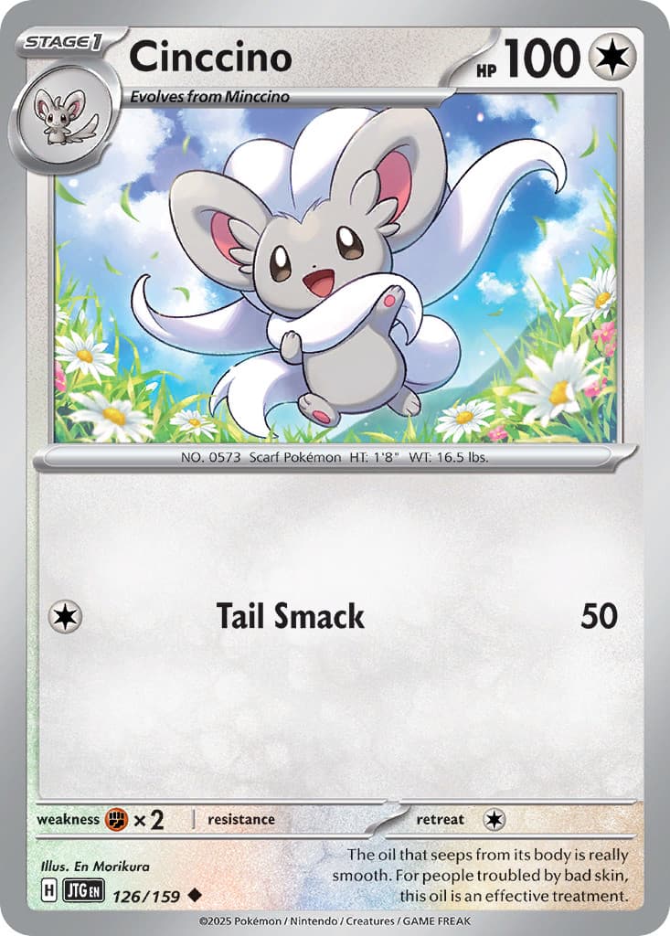 Cinccino 126/159 Journey Together Uncommon Pokemon NM/M