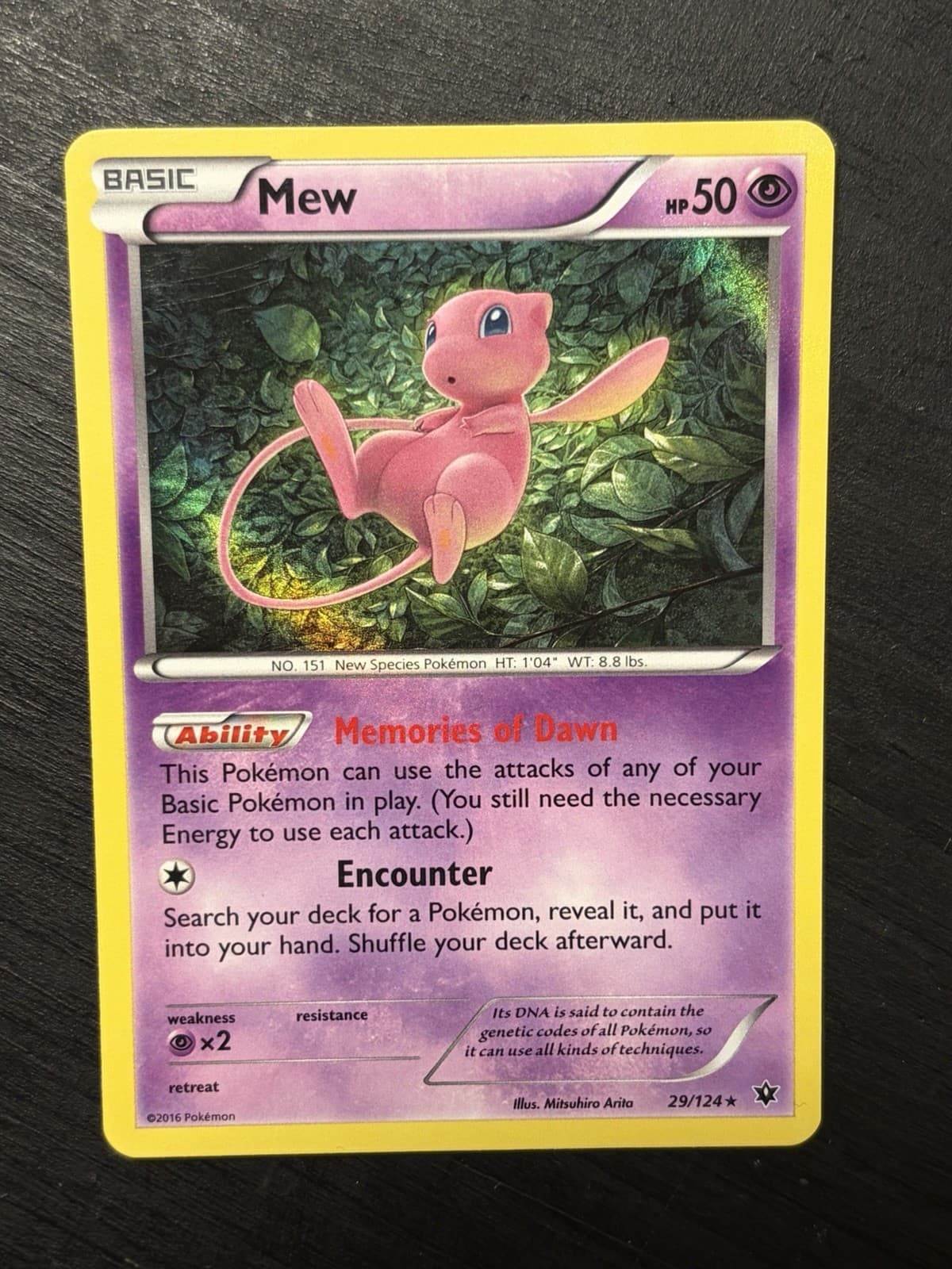 Mew 29/124 Holo Rare Fates Collide Pokemon Lightly Played