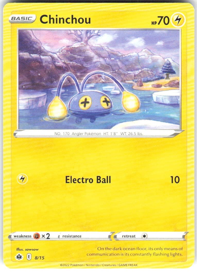 Chinchou 008/015 McDonald's Promos 2022 MCD22 NM Pokemon Card TCG