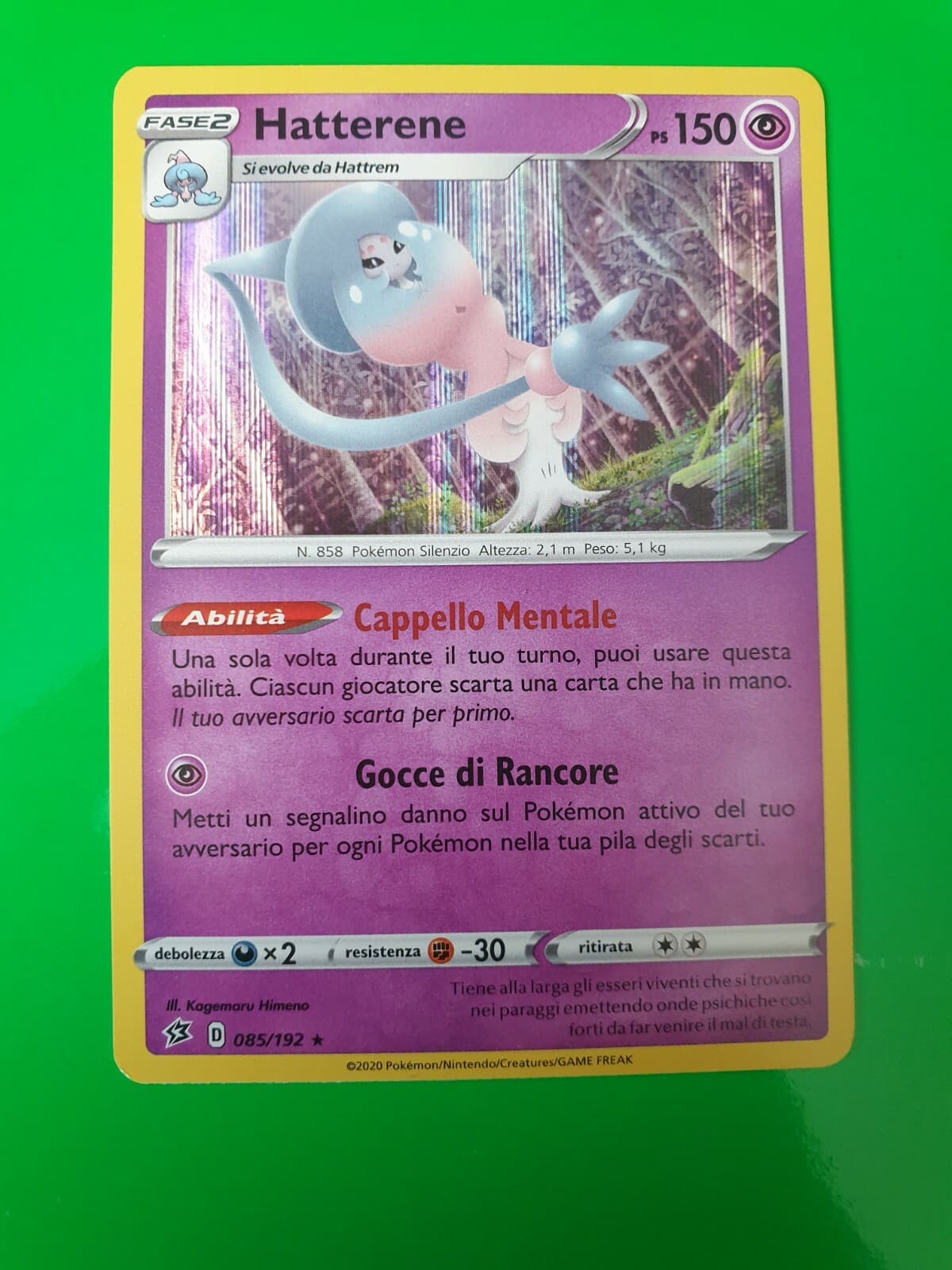 HATTERENE 85 085/192 Holo - ITA MINT - Pokémon Spada e Scudo FRAGORE RIBELLE