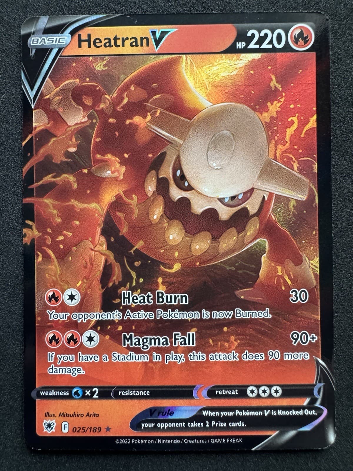 Heatran V Astral Radiance Full Art Ultra Rare 025/189 English Pokemon Card
