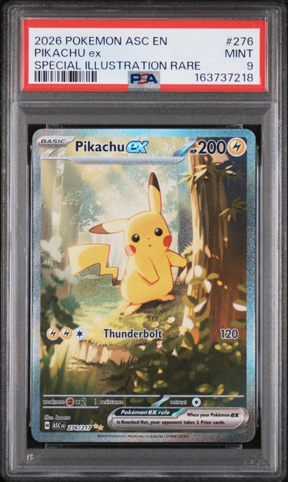 2026 Pokemon Ascended Heroes Pikachu ex Special Illustration Rare #276/217 PSA 9
