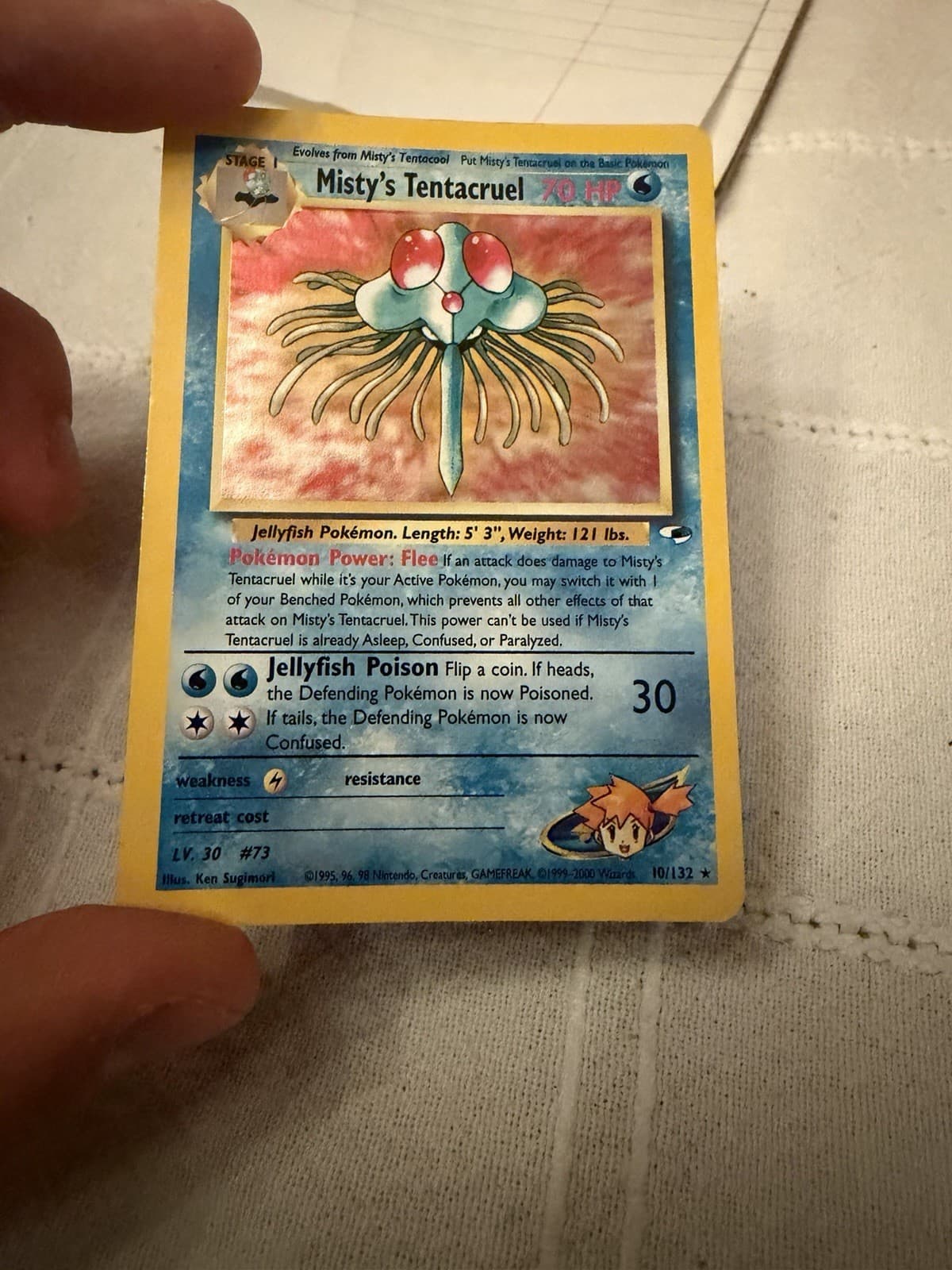 Pokemon TCG Misty's Tentacruel 10/132 Gym Heroes Holo LP