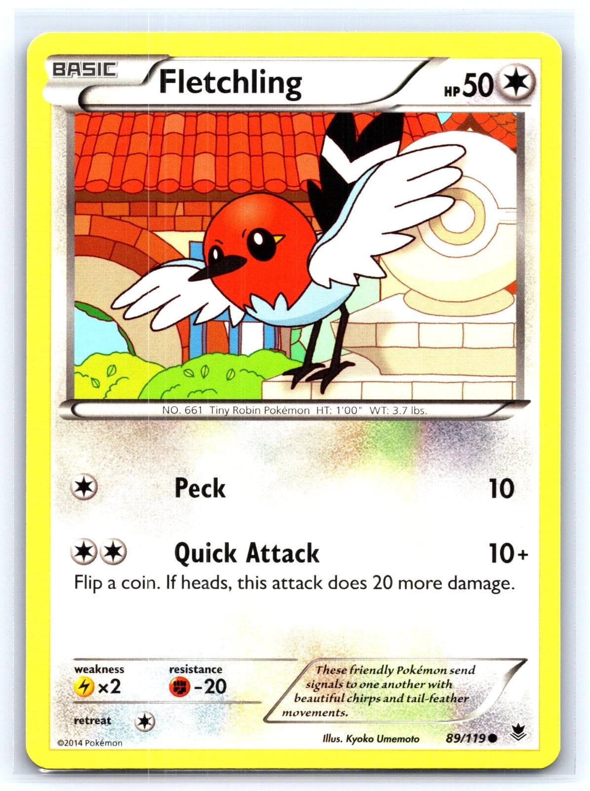 Fletchling 89/119 Common Phantom Forces Pokemon Near Mint