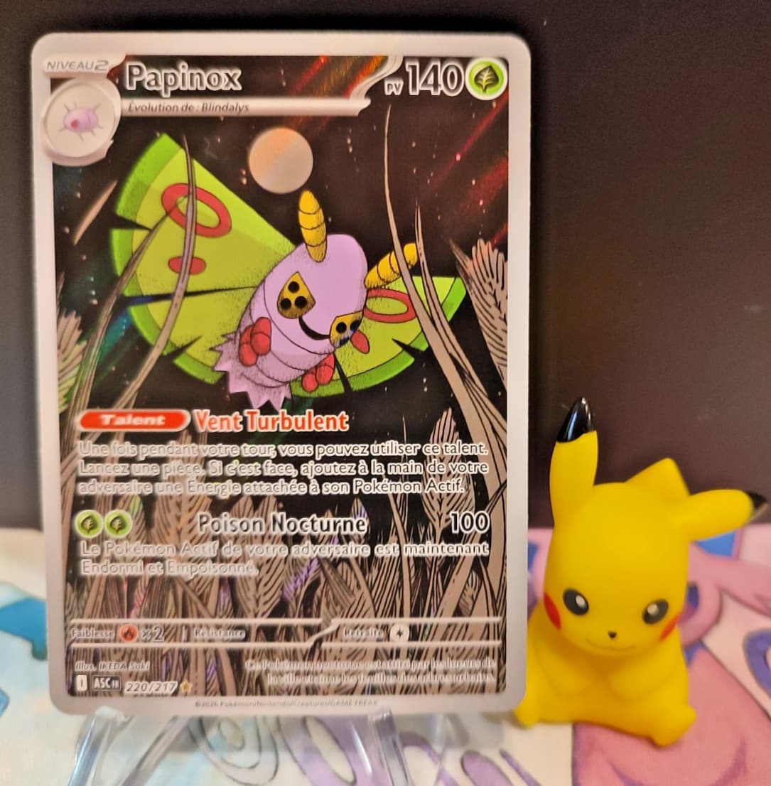 Carte Pokémon Papinox AR 220/217 ASC Héros Transcendants ME2.5 FR