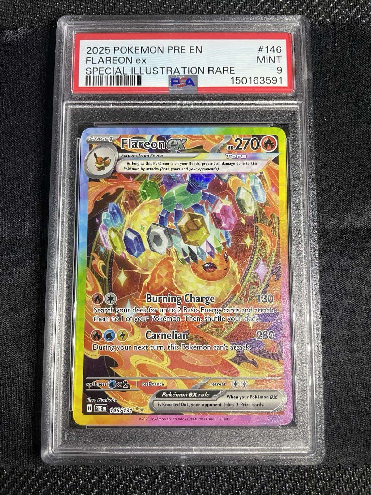 Flareon ex 146/131 SV Prismatic Evolutions SIR Holo ENG PSA 9 2025