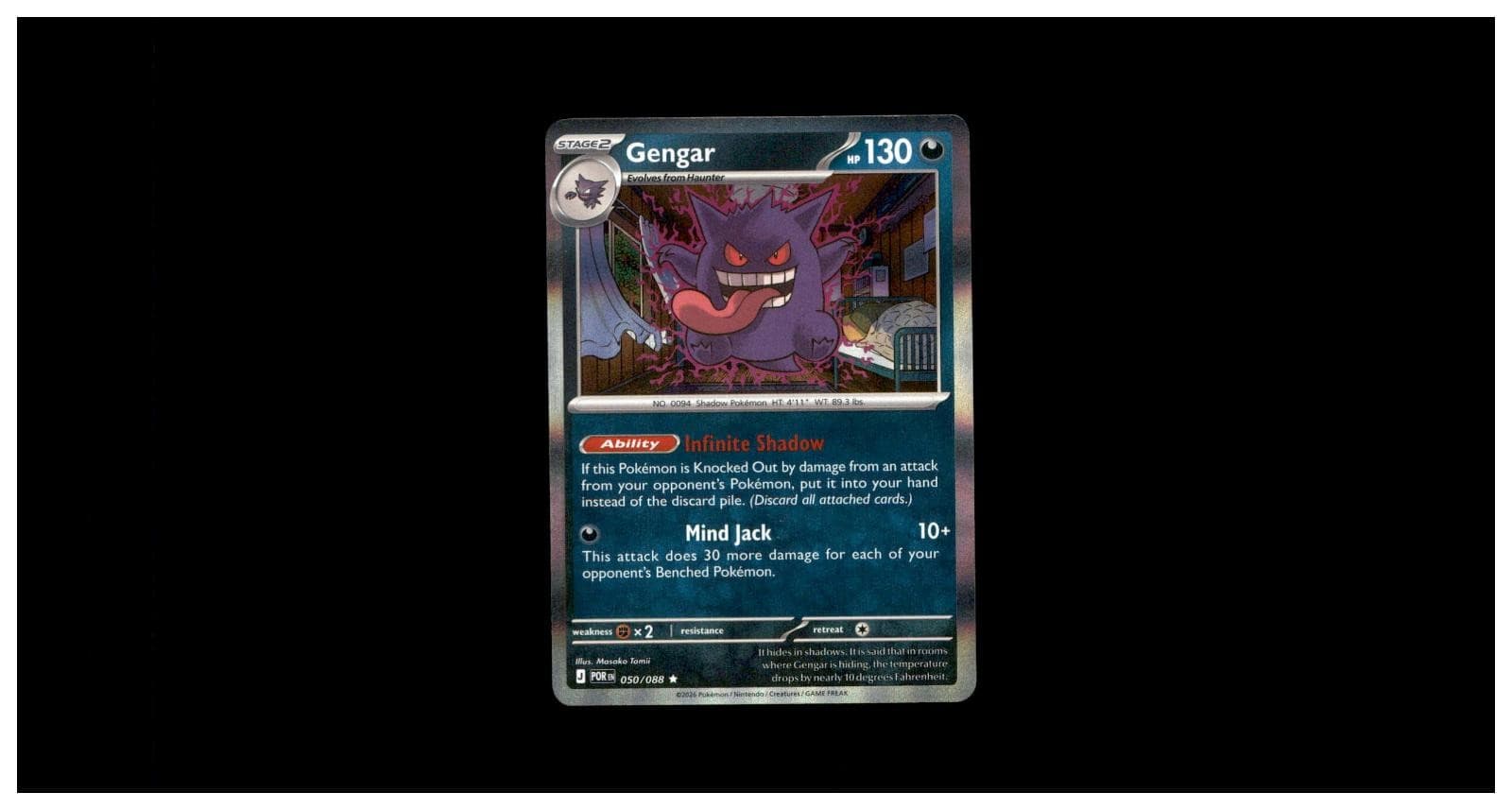 Gengar 050/088 Rare Perfect Order Pokemon Holo Near Mint