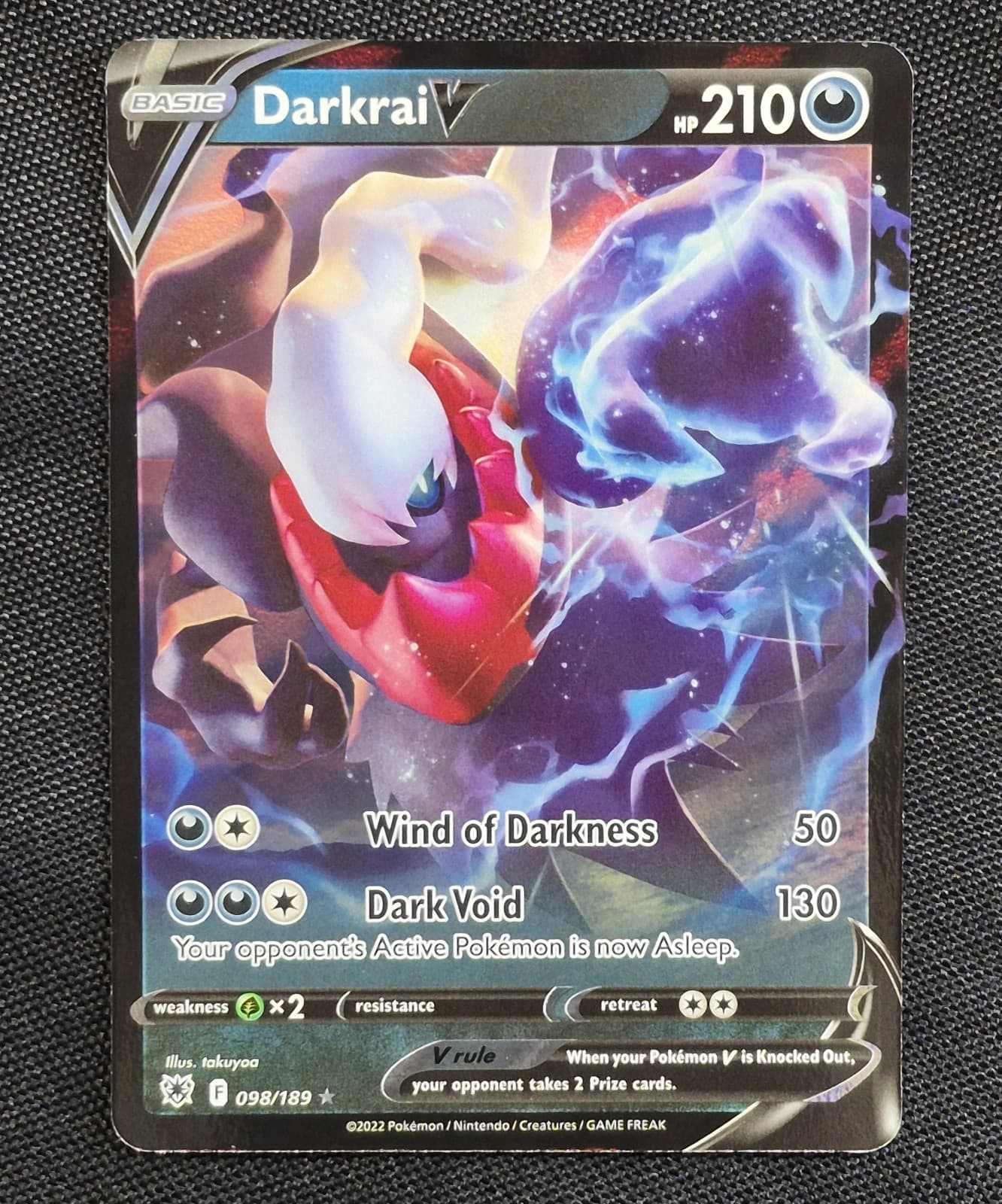 Darkrai V 98/189 Astral Radiance Ultra Rare Pokémon Card