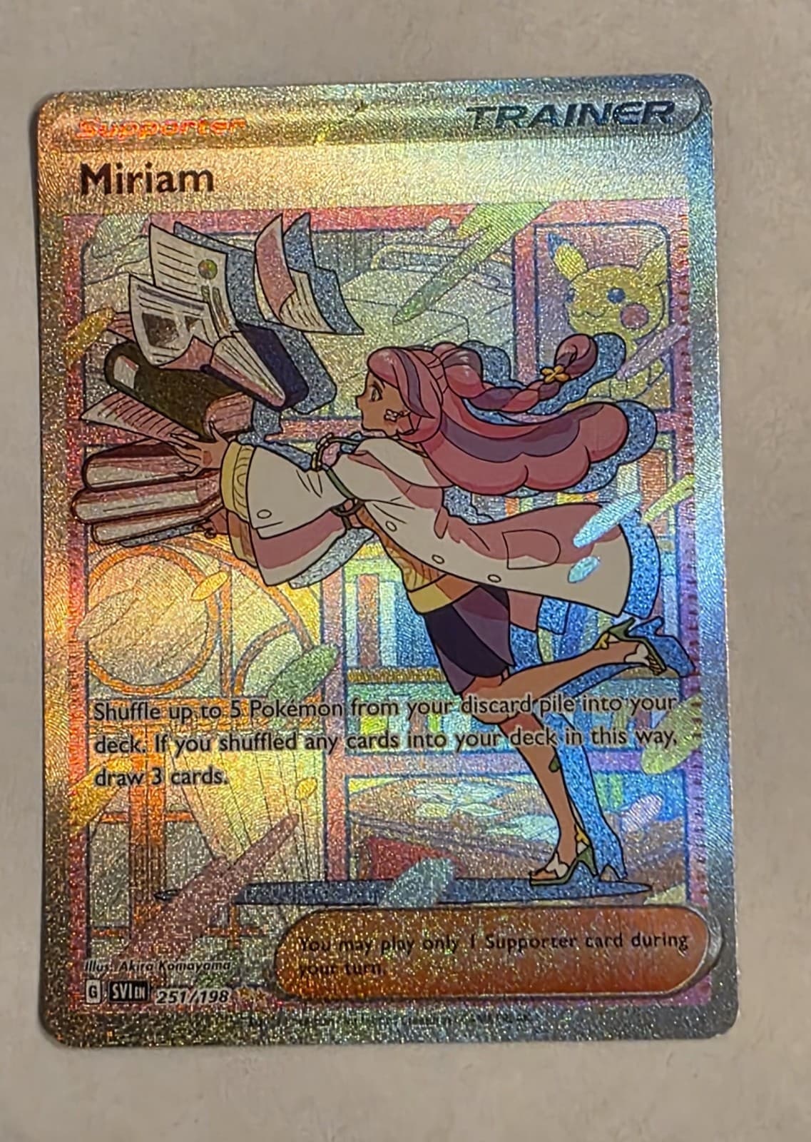The Pokemon Company Miriam 251/198 SV01 Scarlet & Violet SIR Full Art Holo EN