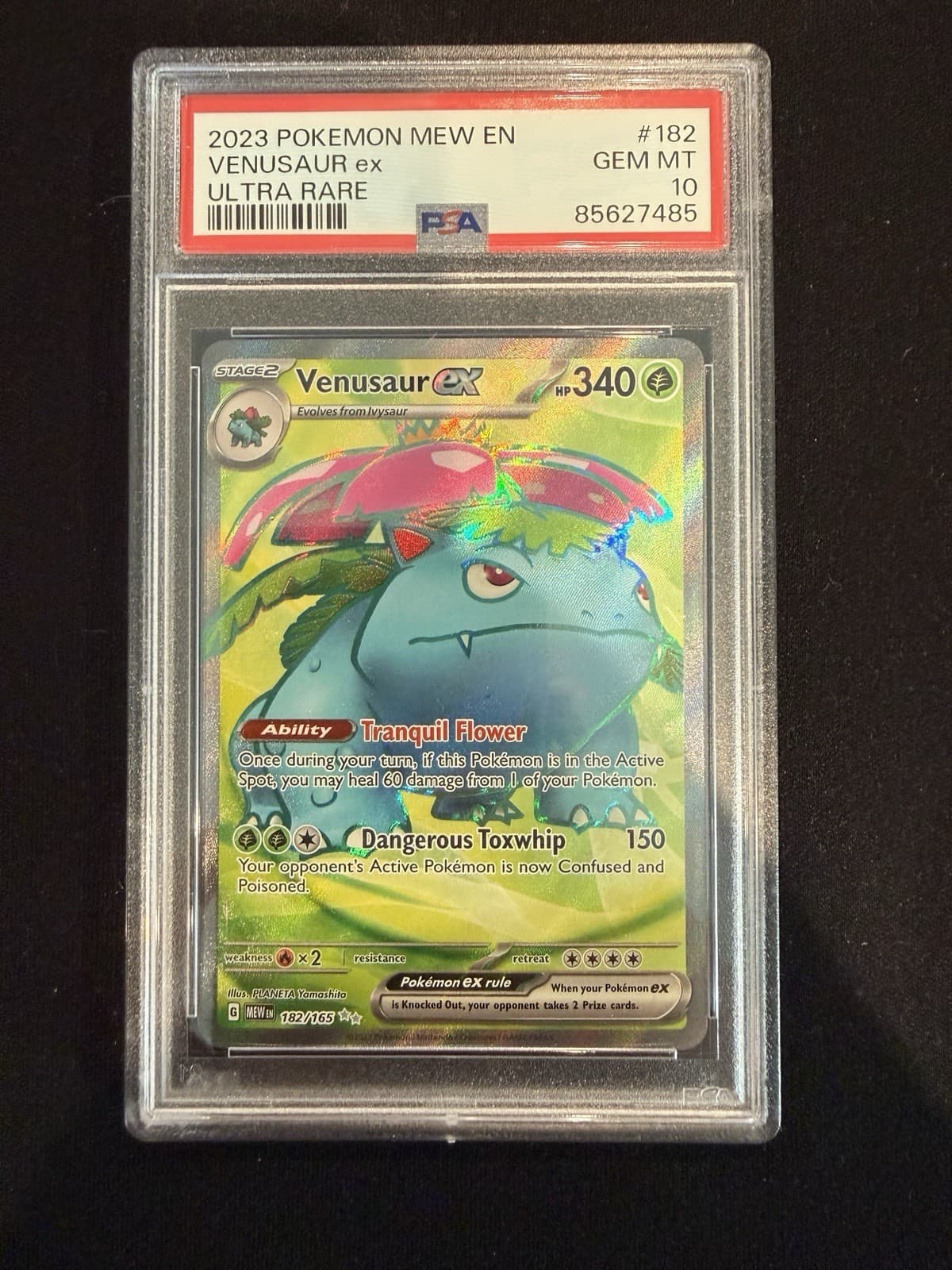 The Pokémon Company PSA 10 2023 Venusaur ex 182/165 SV 151 Ultra Rare Holo EN