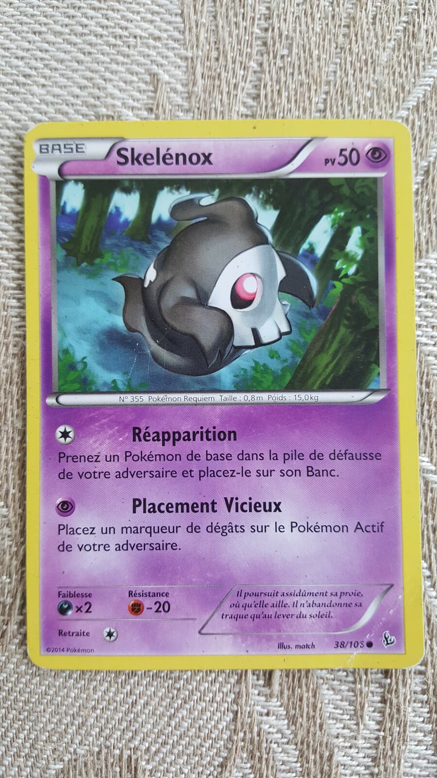😀😀😀 Carte Pokemon Skelénox 38/106 XY2 Etincelles VF