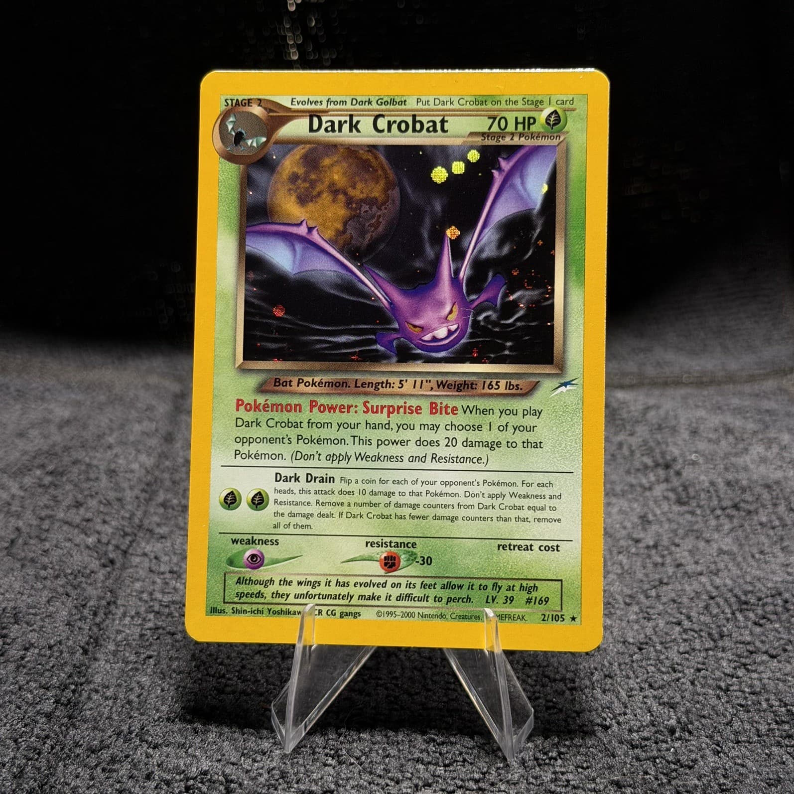 Dark Crobat 2/105 Neo Destiny Holo w/ SWIRL (LP+)