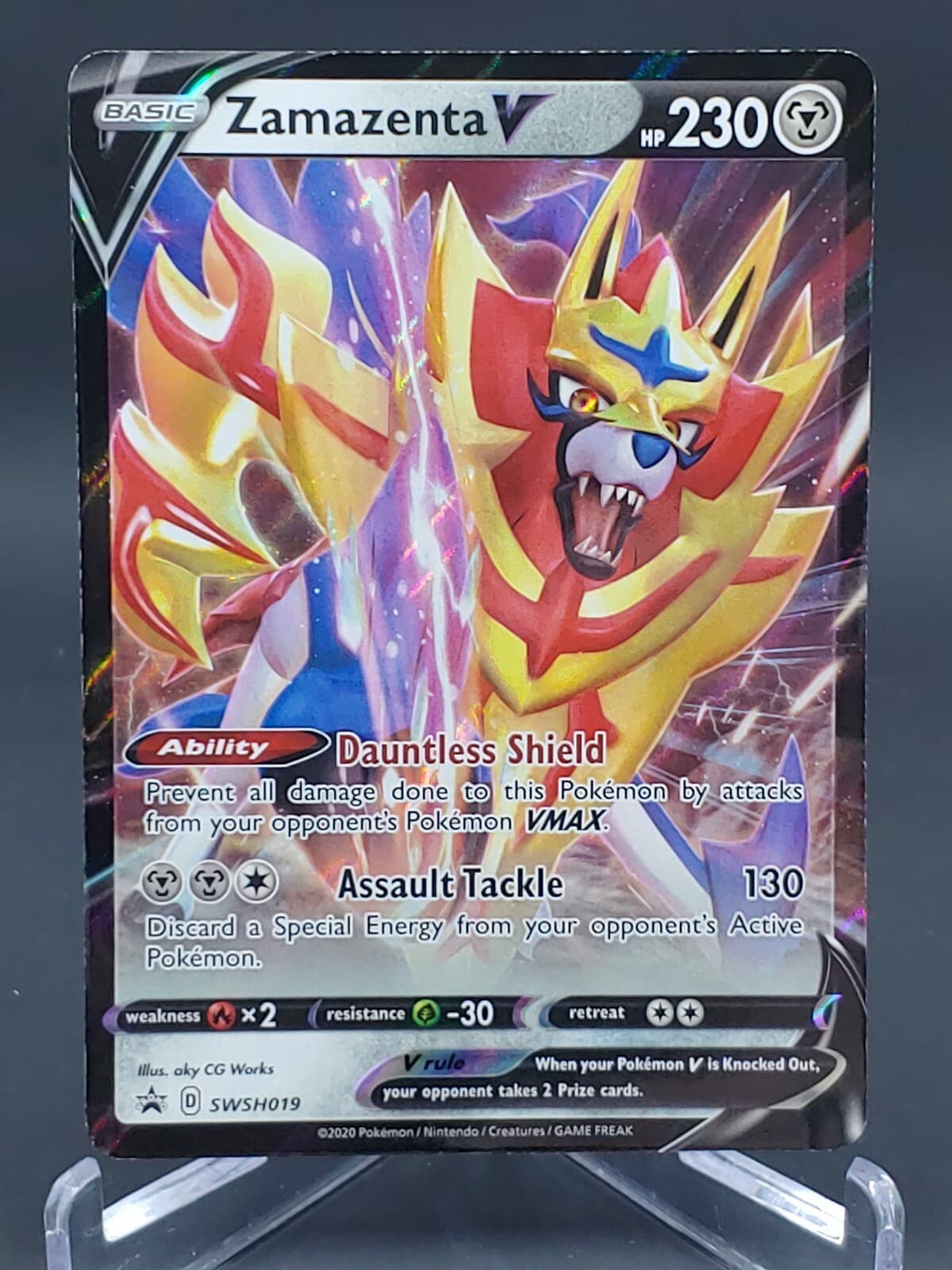 Pokemon Zamazenta V SWSH019 Black Star Promo