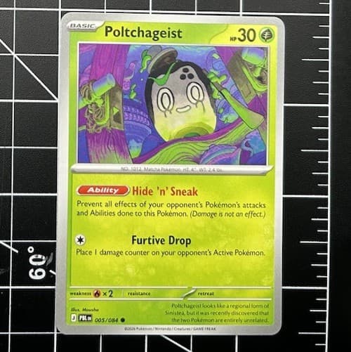 Poltchageist 5/84 Pitch Black Pokemon TCG Card Grass Single Trading Card