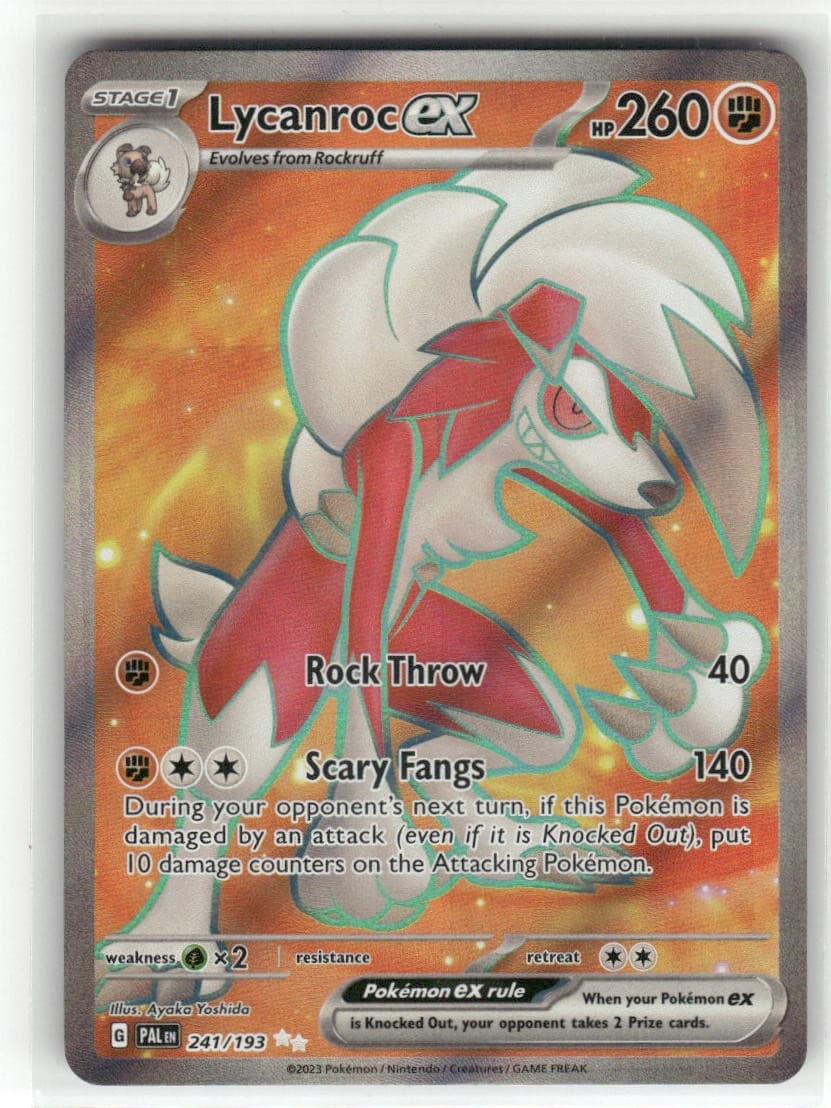 Lycanroc ex 241/193 Ultra Rare Paldea Evolved Pokemon Holo Near Mint