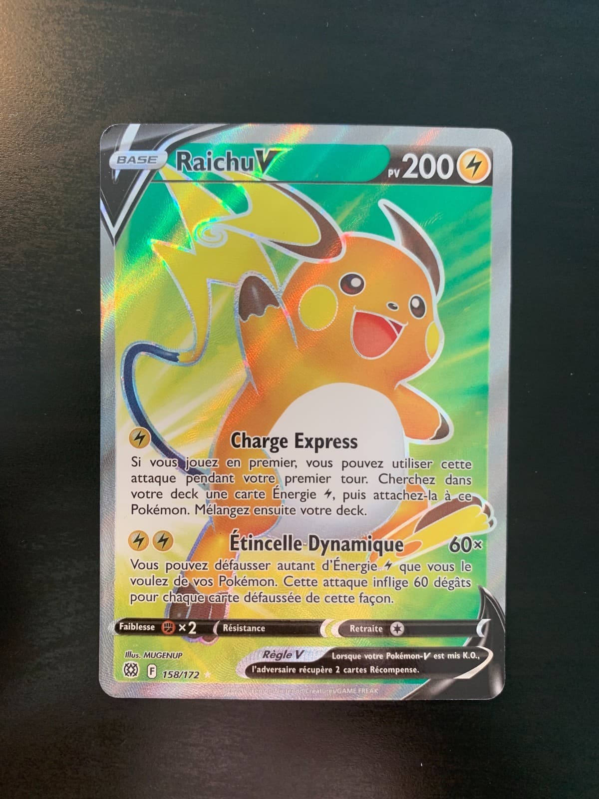 Carte Pokémon : Raichu V 158/172 Stars Etincelantes Française