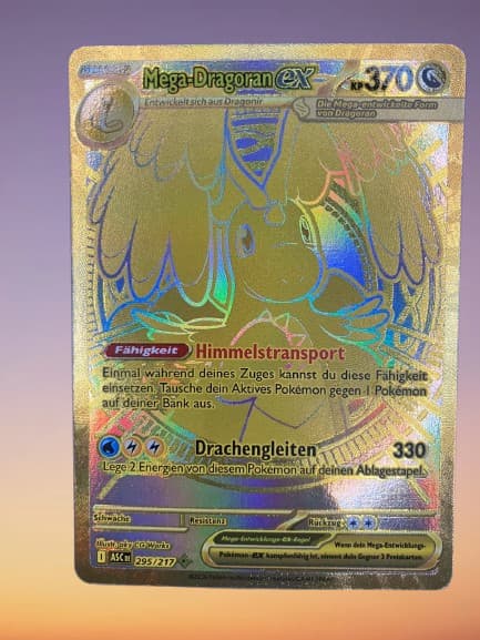 Pokémon Karte | Mega-Dragoran ex GOLD | 295/217 Erhabene Helden | Deutsch NM ✨👑