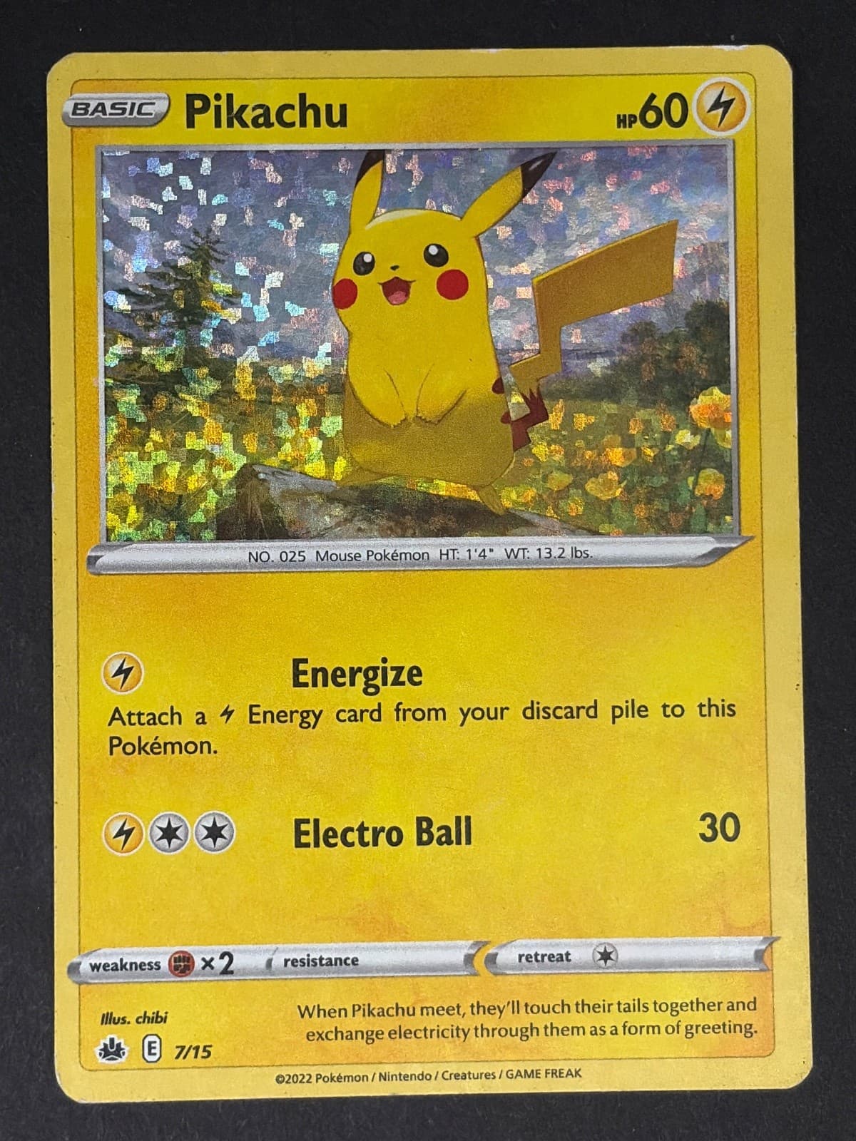 2022 Pokemon McDonald's Collection 2022 Pikachu 7/15 Holo