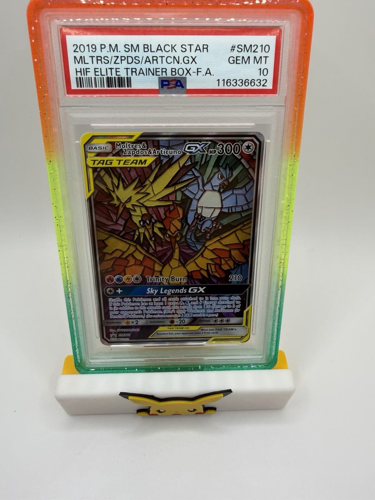 The Pokémon Company Moltres & Zapdos & Articuno GX SM210 PSA 10 Holo EN 2019