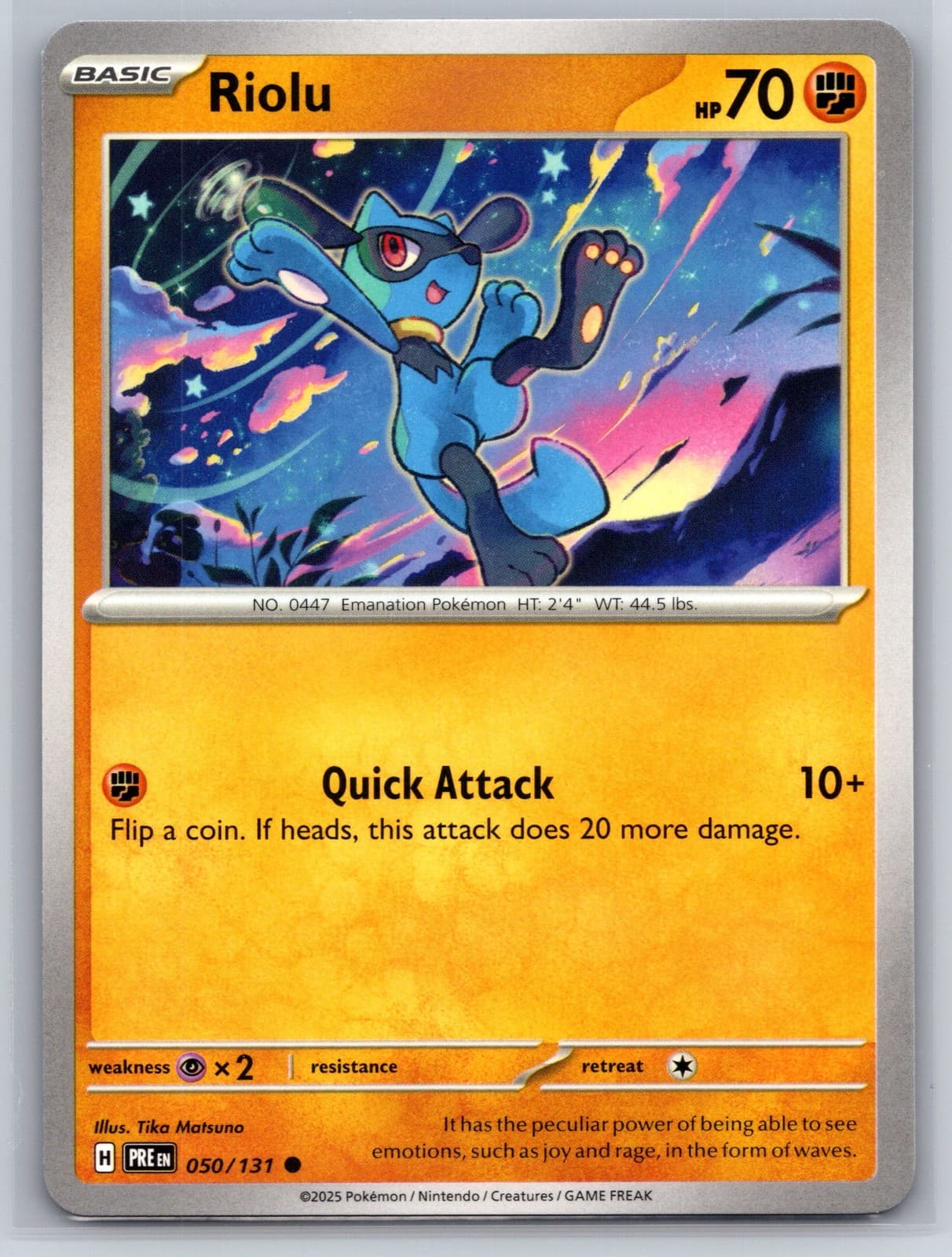 Riolu Pokemon SV: Prismatic Evolutions #050/131