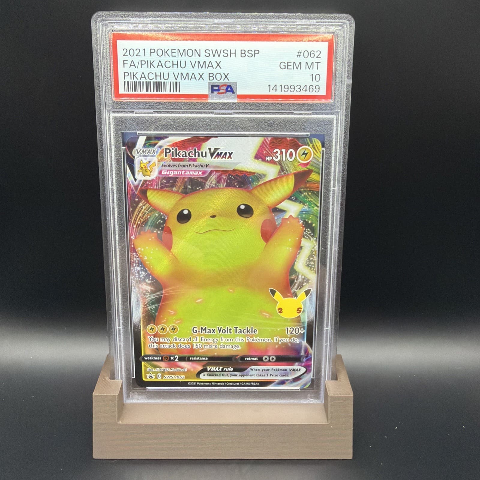 Pokemon PSA 10 Pikachu VMAX Promo 2021 SWSH062 Pikachu VMAX Box English