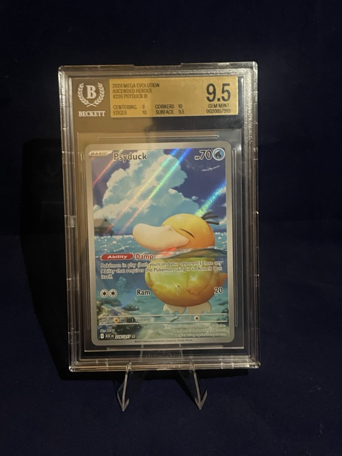Pokemon Psyduck 226/217 IR Holo Mega Evolution: Ascended Heroes 2026 BGS 9.5
