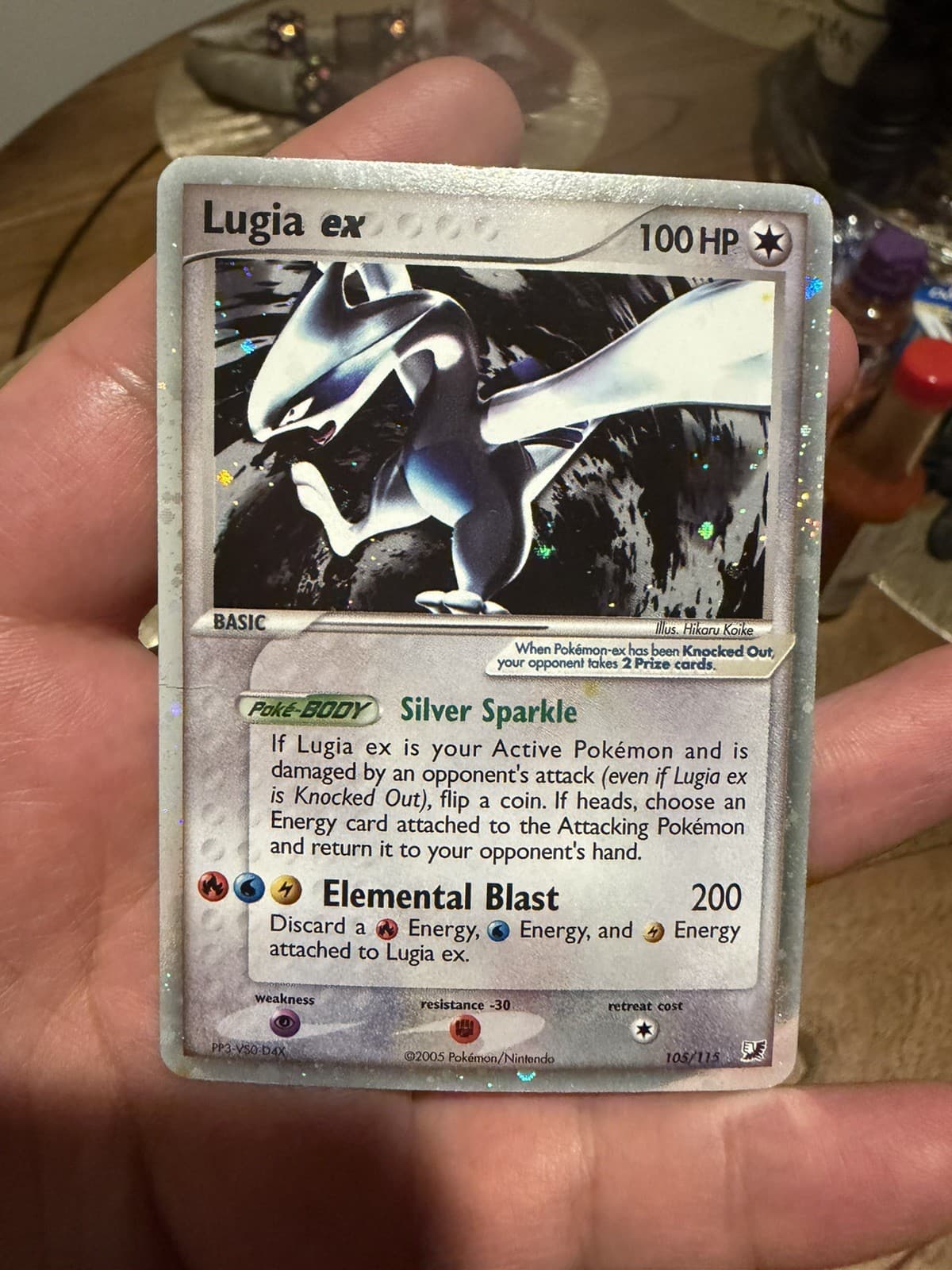 Pokemon Lugia ex 105/115 EX Unseen Forces Holo Ultra Rare MP