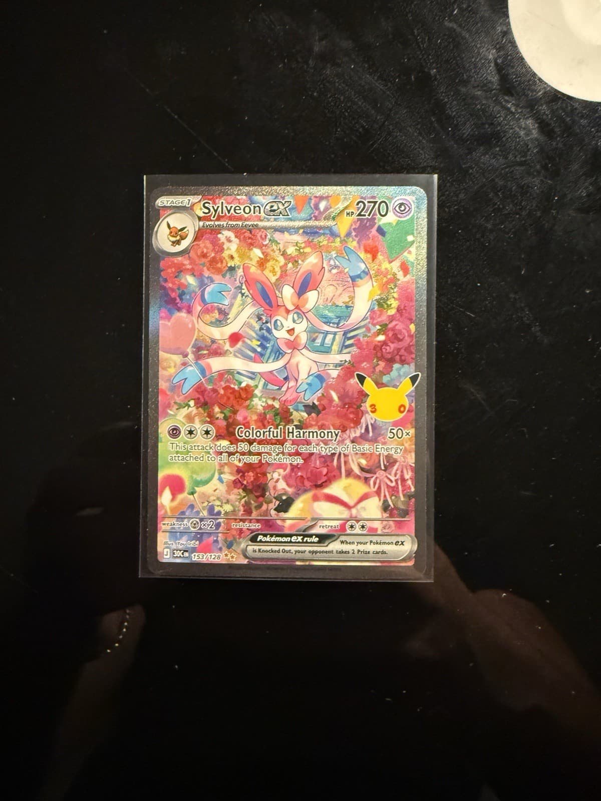 Sylveon ex 153/128 SIR Holo 30th Celebration Pokemon TCG # 529