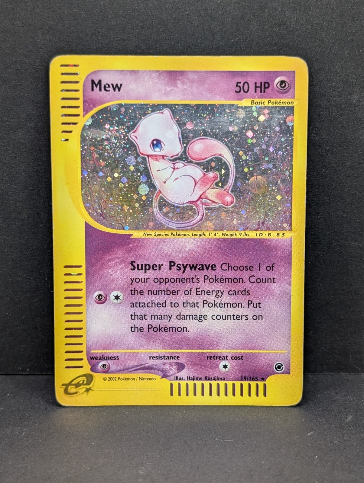 Mew 019/165 Expedition Base Set Holo Ultra Rare Pokemon TCG Nintendo SWIRL MP+