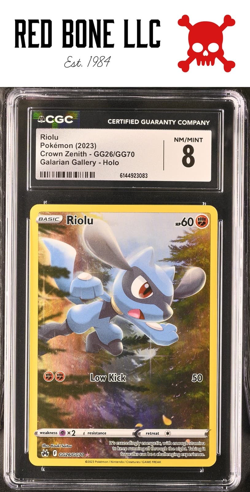 2023 Crown Zenith #GG26/GG70 Riolu CGC 8