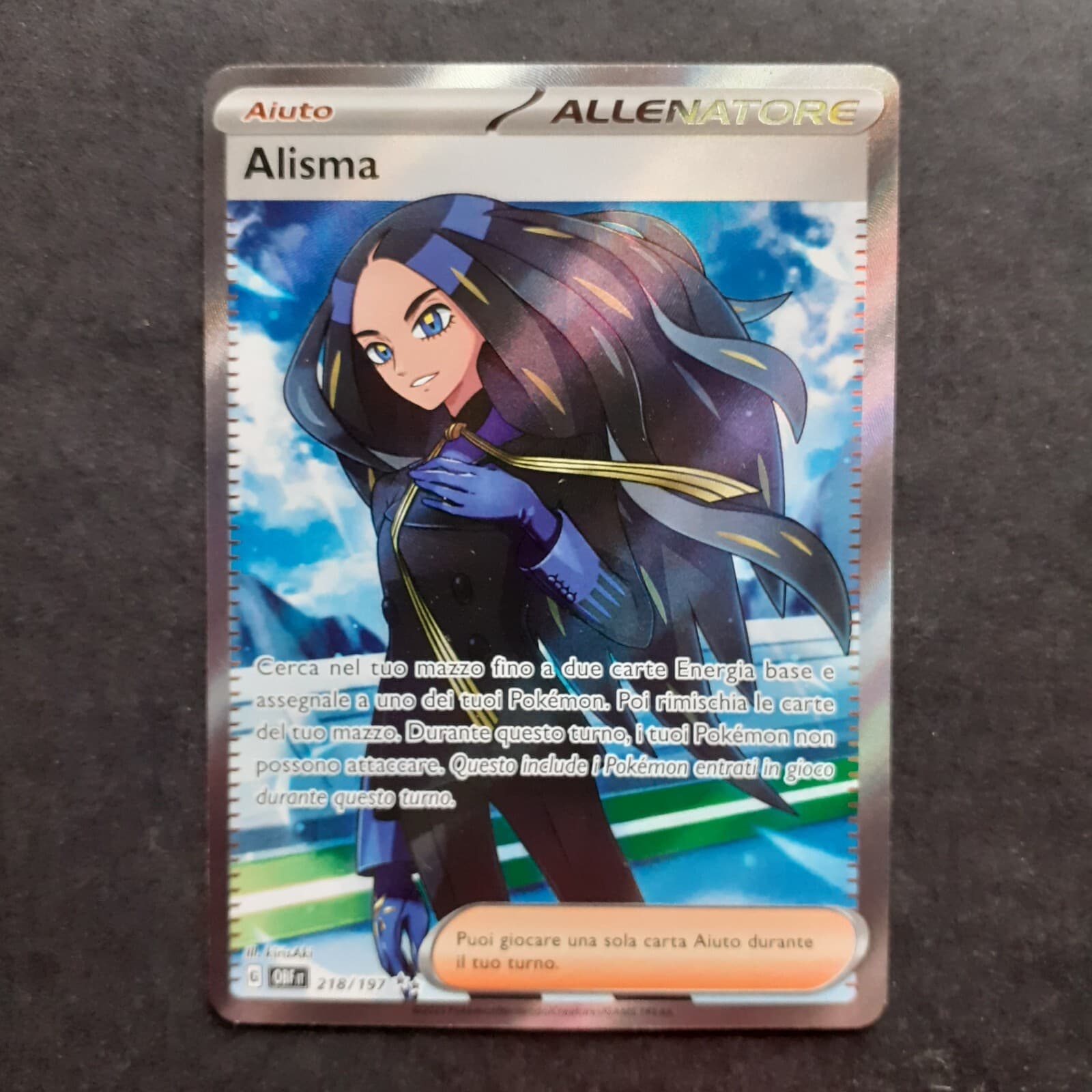 Pokemon 218/197 Alisma Carta Rara Holo Fuoriserie Ossidiana Infuocata Ita Mint