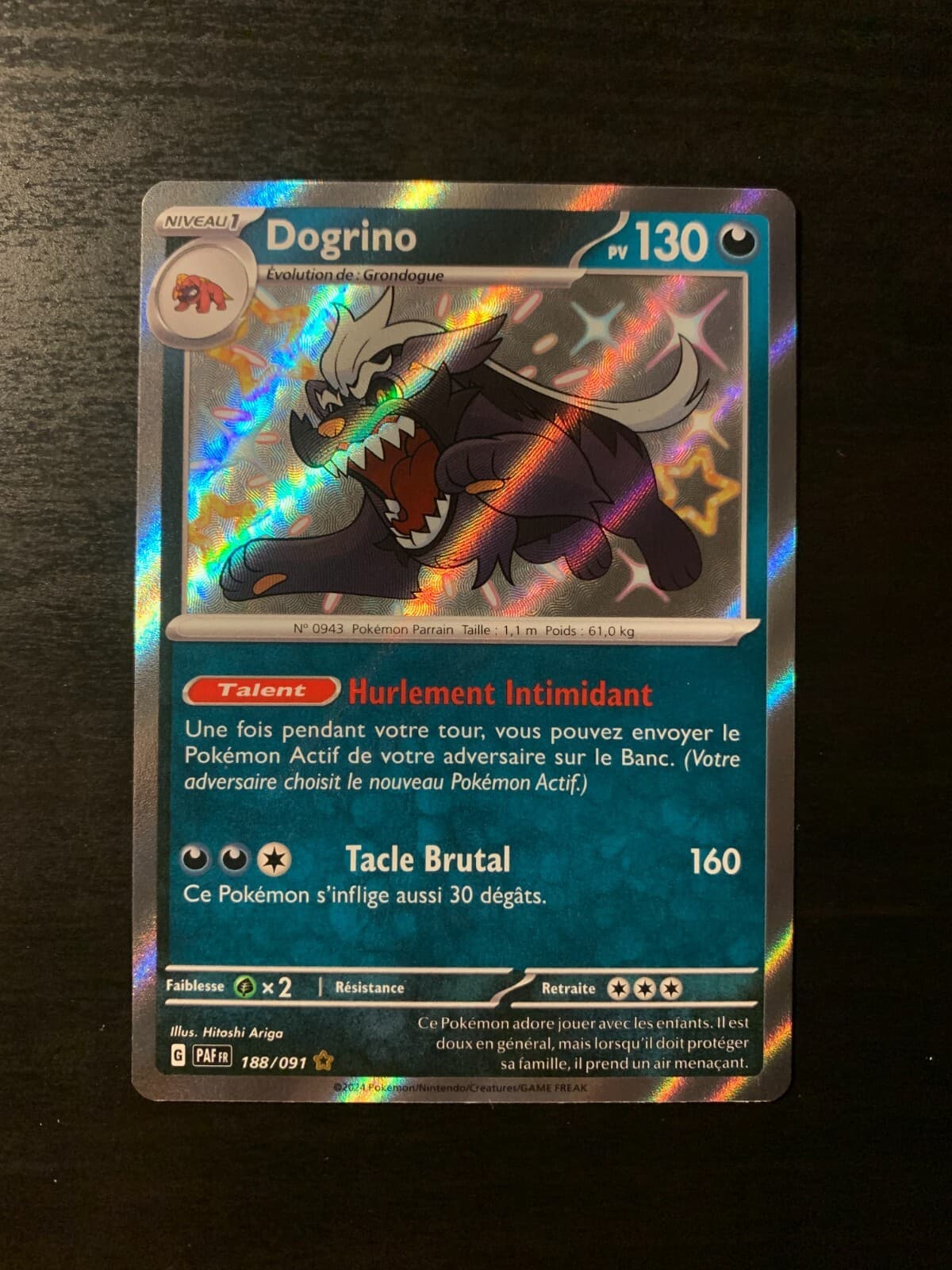 Carte Pokémon Dogrino 188/091 PAF SV4.5 Destinées De Paldea FR NEUF