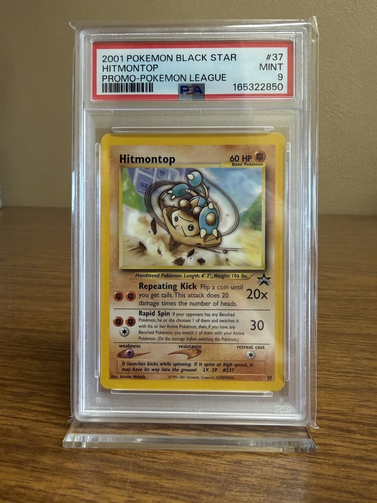 Pokemon Black Star Promo Hitmontop #37 PSA 9