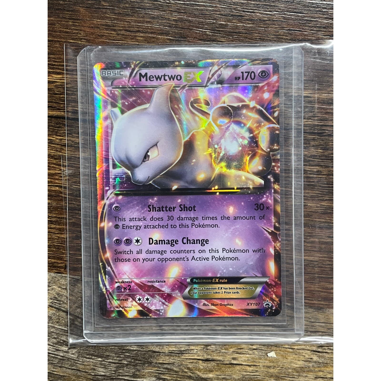 Pokemon Mewtwo EX XY107 Holo Full Art Promo XY Black Star Promos Card