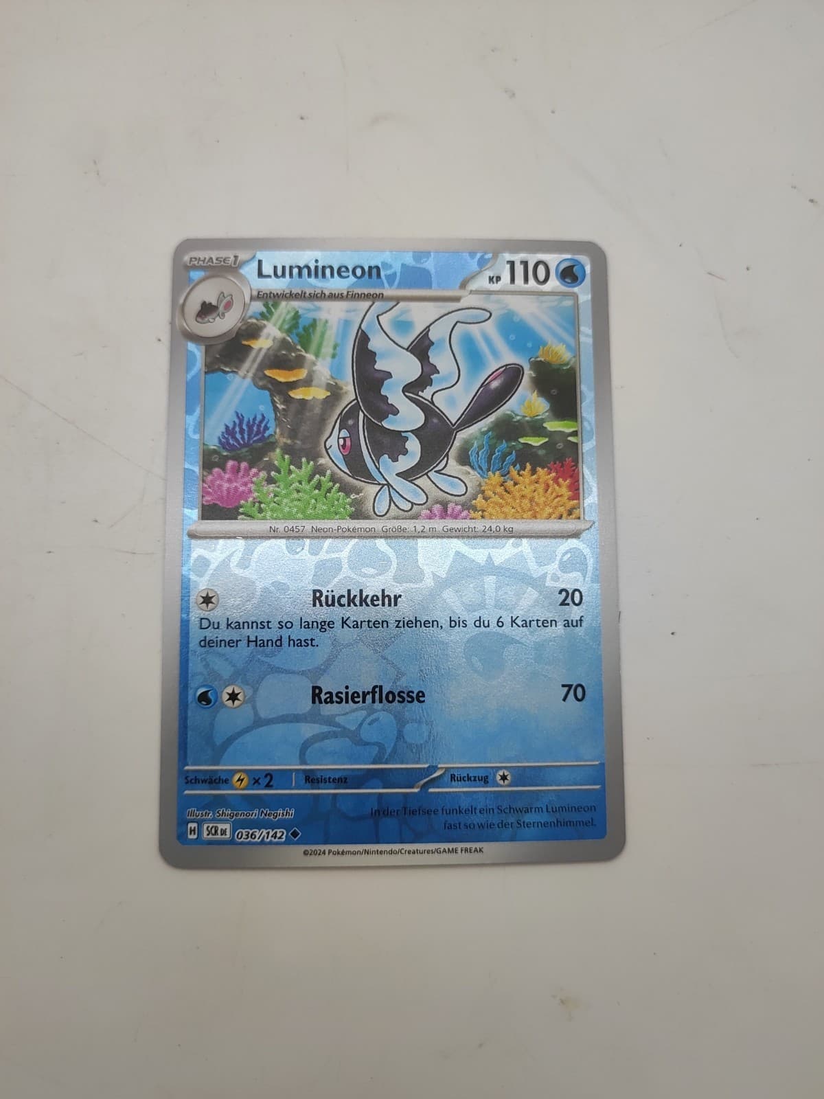 Pokemon Karte: Lumineon 036/142 Stellarkrone SCR Deutsch NM