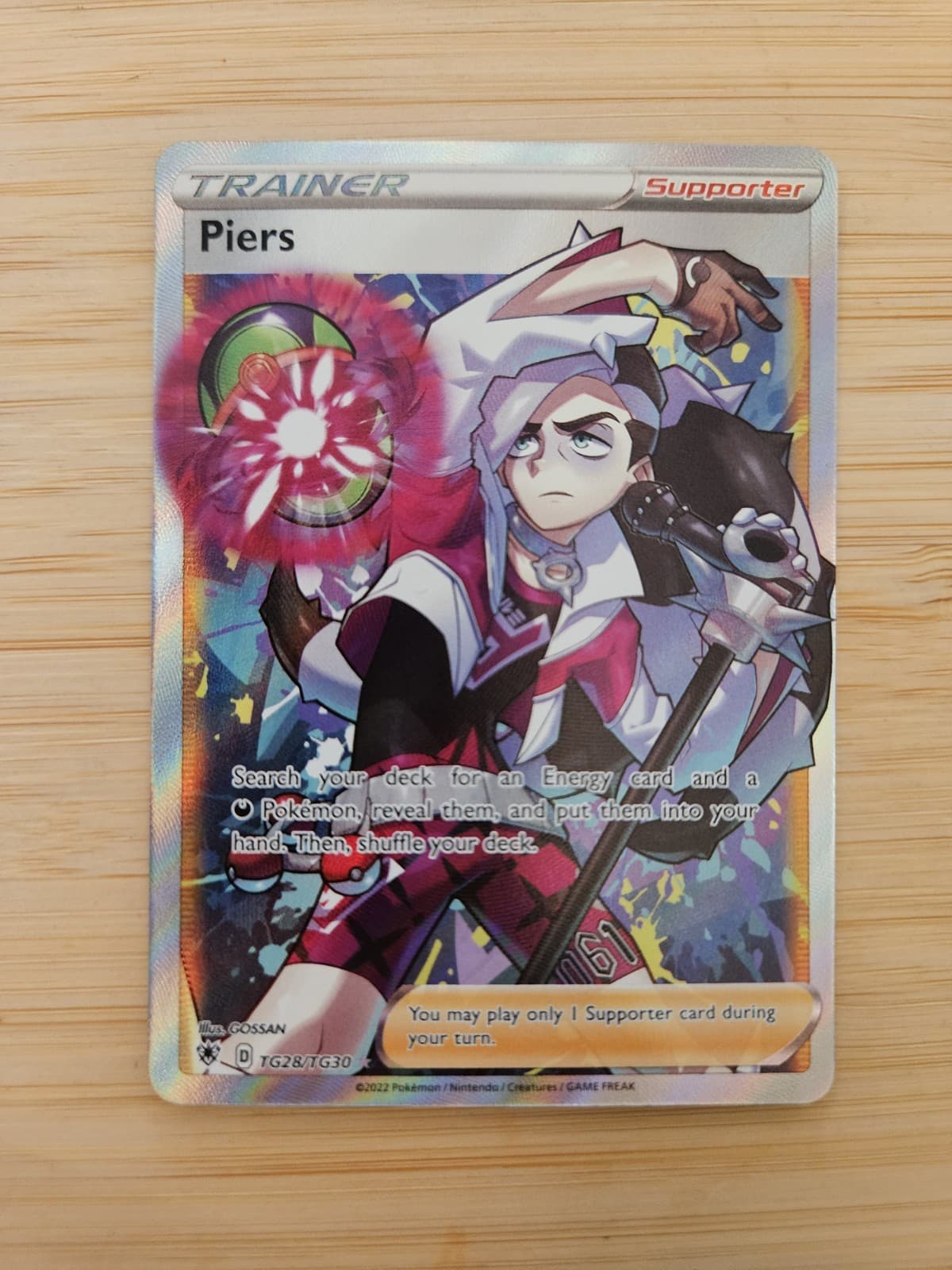 Piers TG28/TG30 Astral Radiance Trainer Gallery NM Full Art Pokemon Card