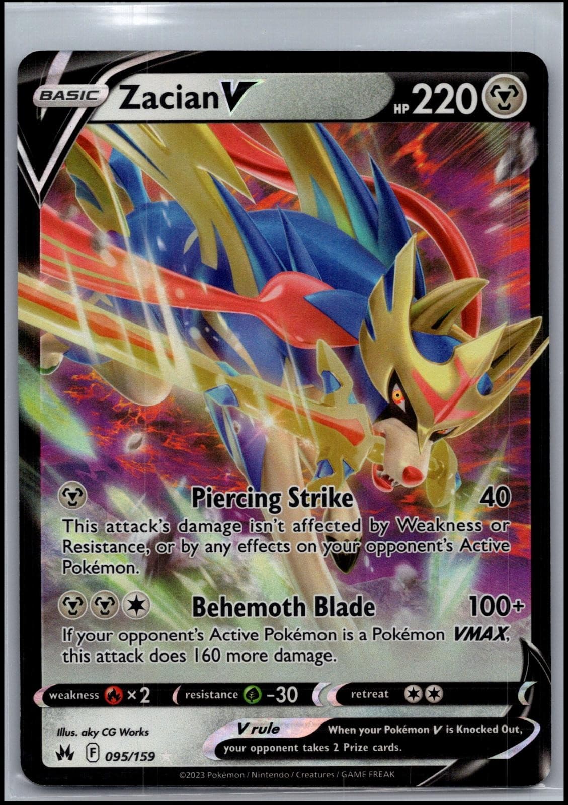 ZACIAN V 095/159 Crown Zenith HOLO NM