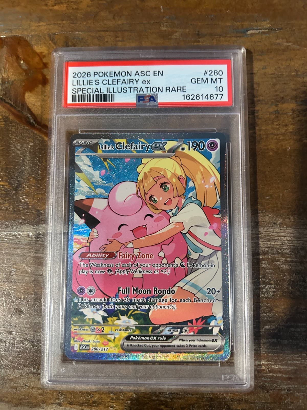 POKEMON 2026 Ascended Heroes SIR LILLIE'S CLEFAIRY Ex #280 PSA 10 Gem Mint
