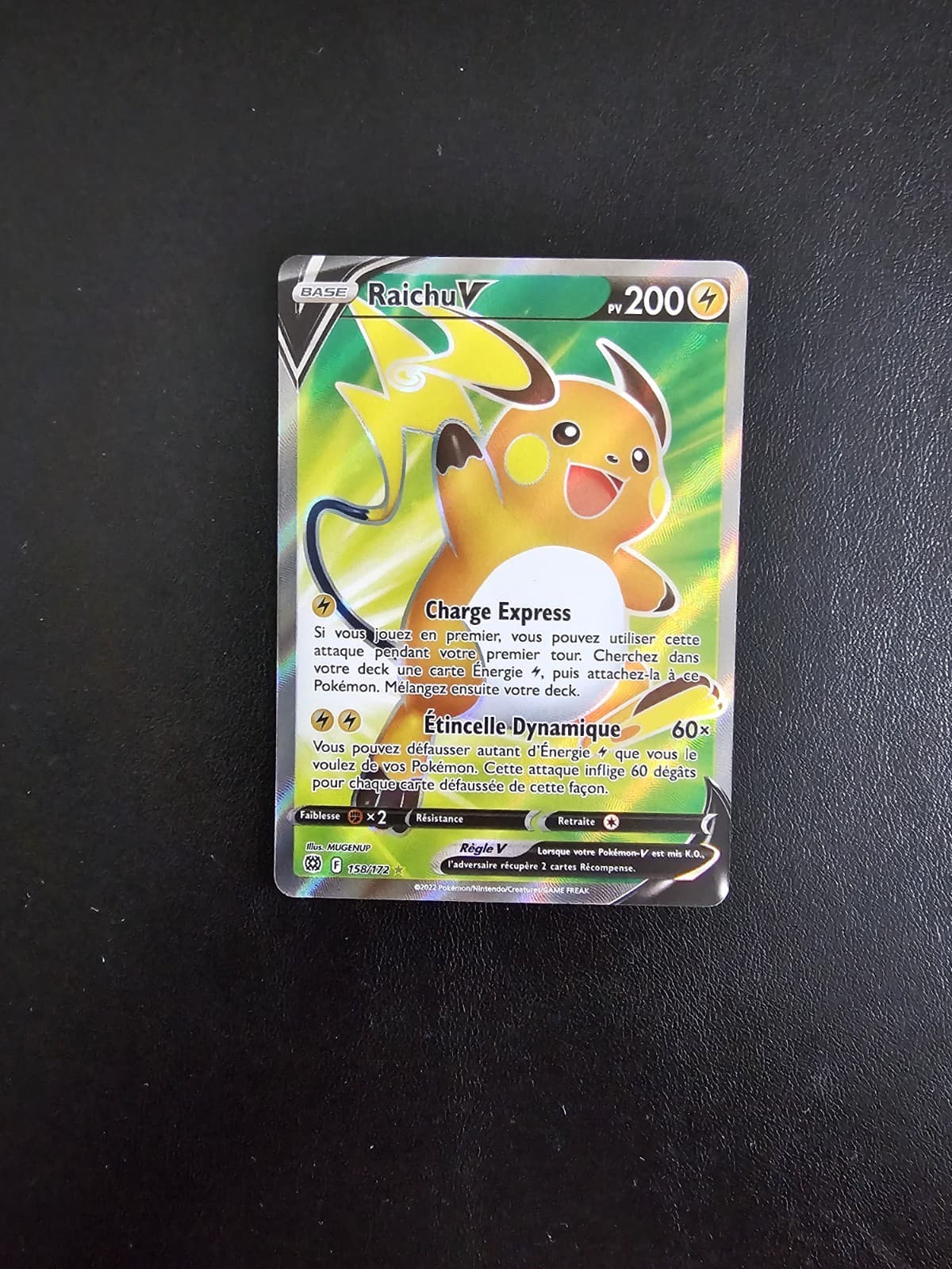 Carte Pokémon Raichu V 158/172 EB09 Epée & Bouclier Stars Etincelantes FR NEUF