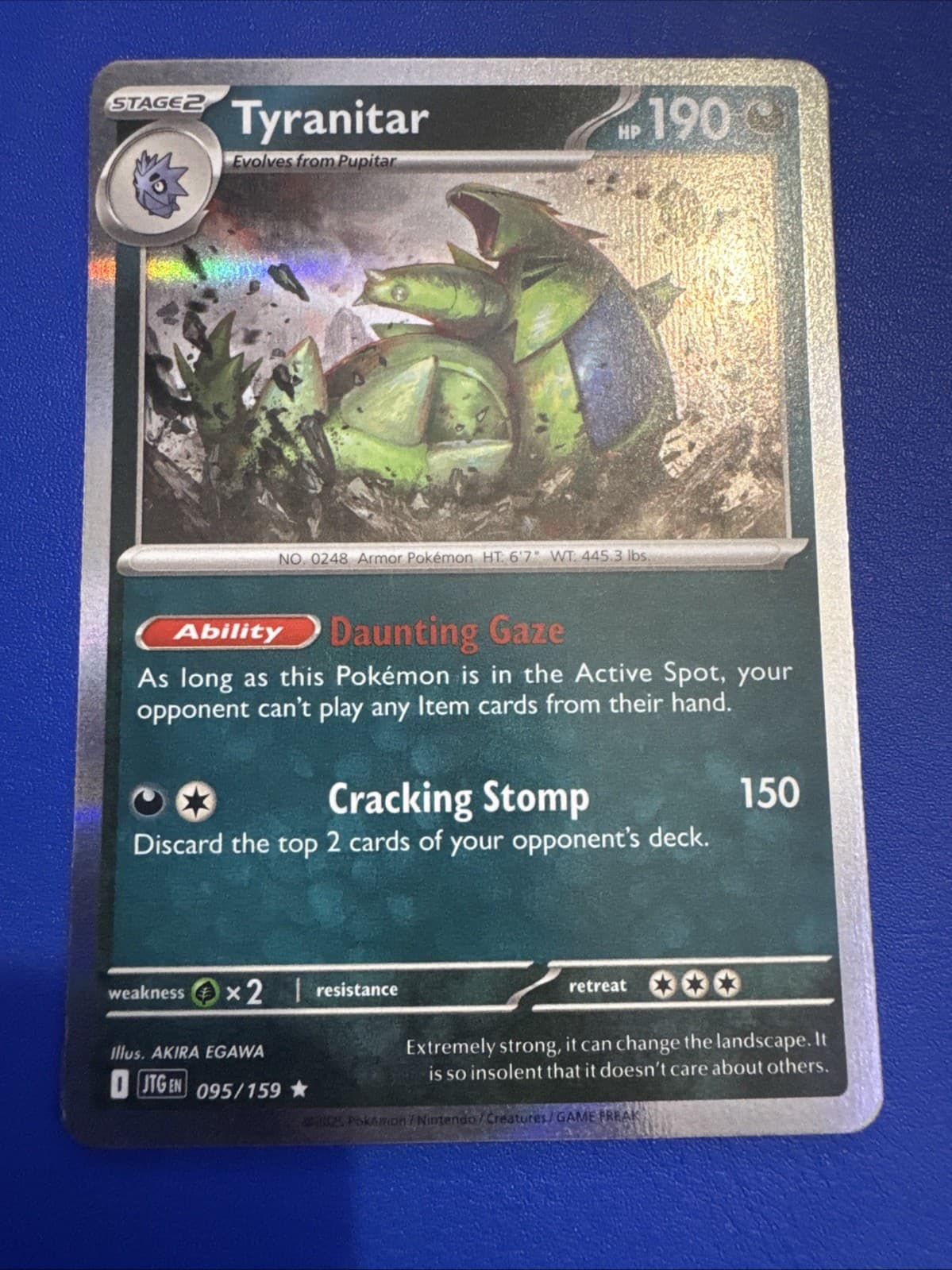 Tyranitar 95/159 Journey Together Rare Holo Pokemon TCG