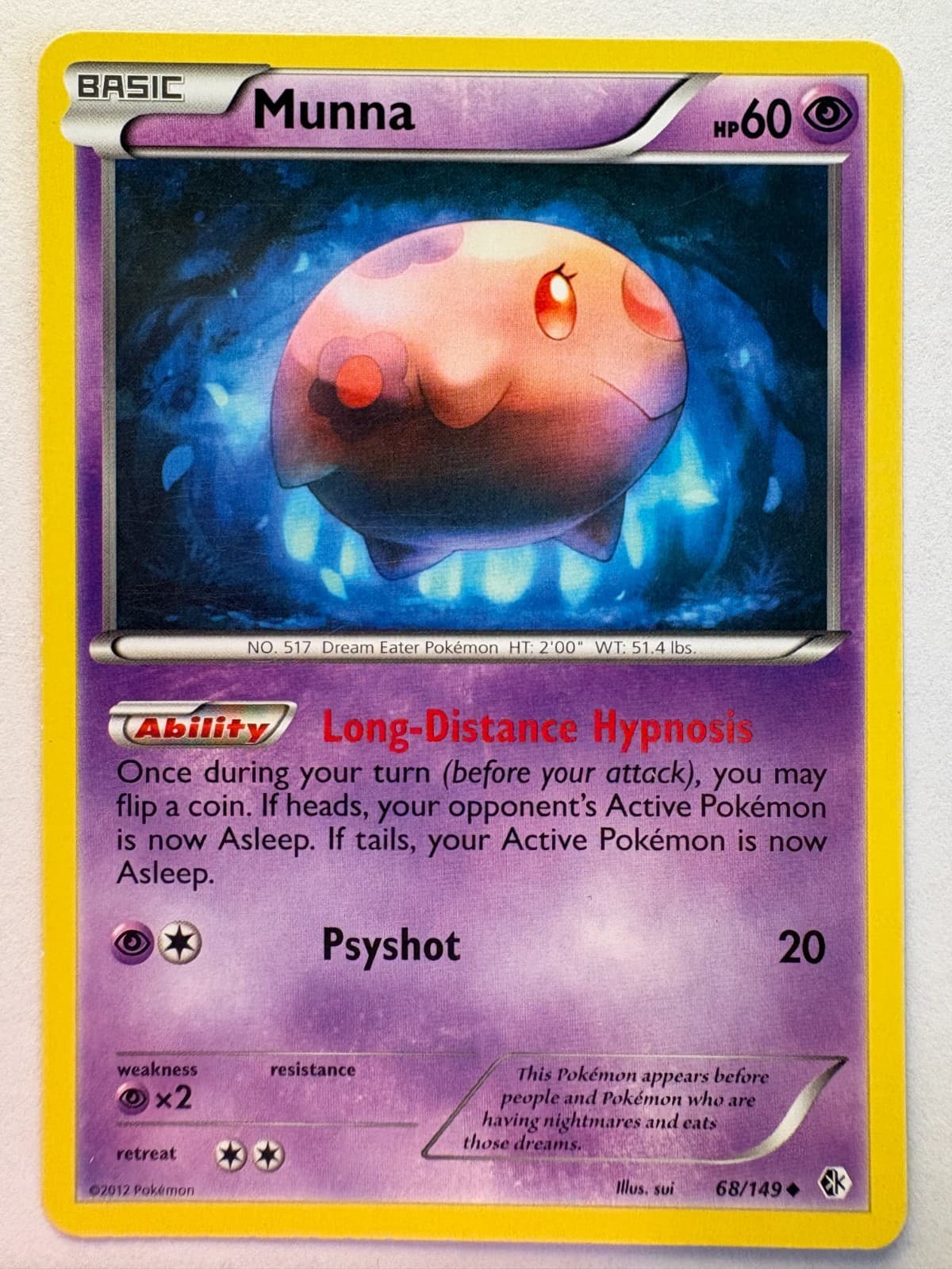 Munna 68/149 Boundaries Crossed Pokemon Card