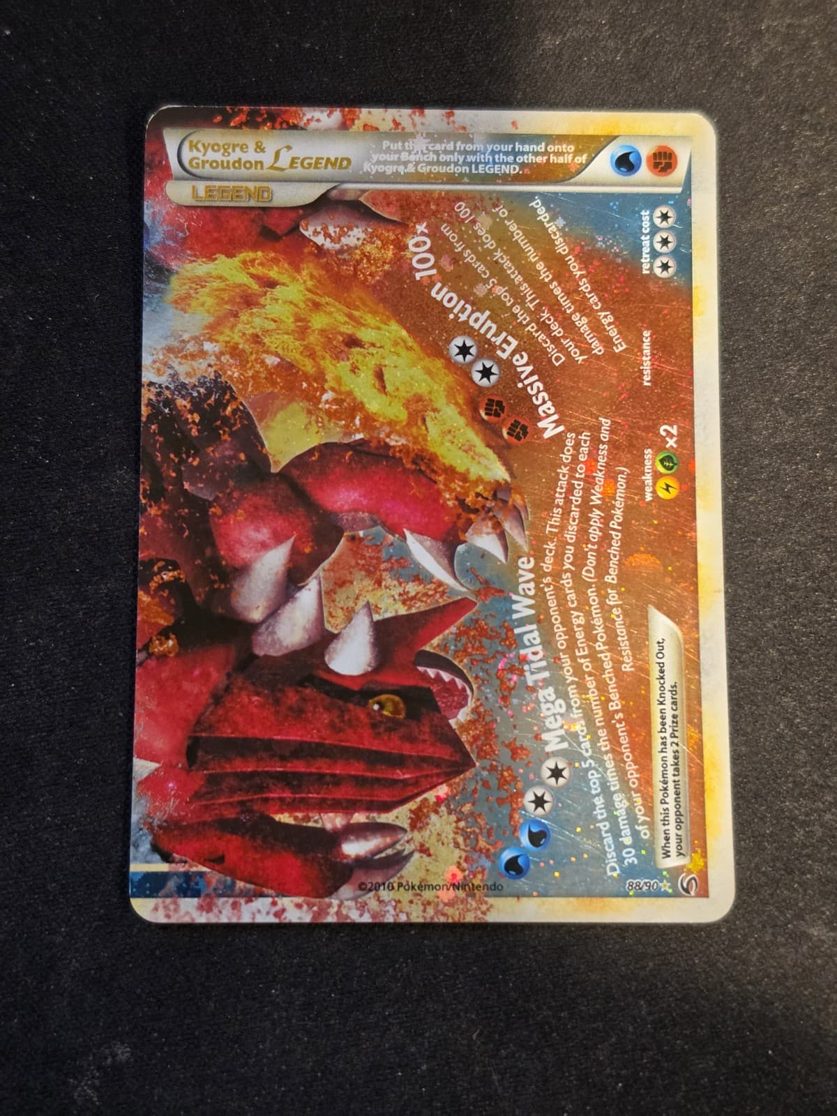 Pokemon Kyogre & Groudon Legend (Bottom) 88/90 Undaunted Holo