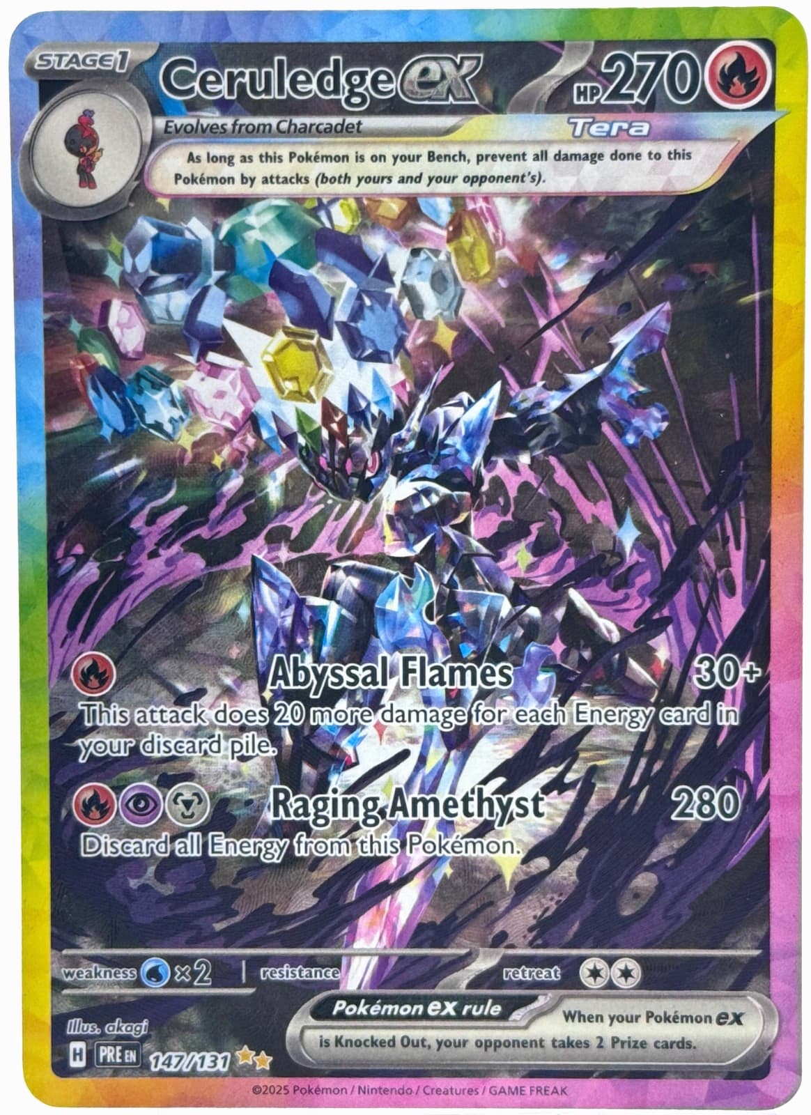 Pokemon Ceruledge ex Prismatic Evolutions 147/131 Special Illustration Rare TCG