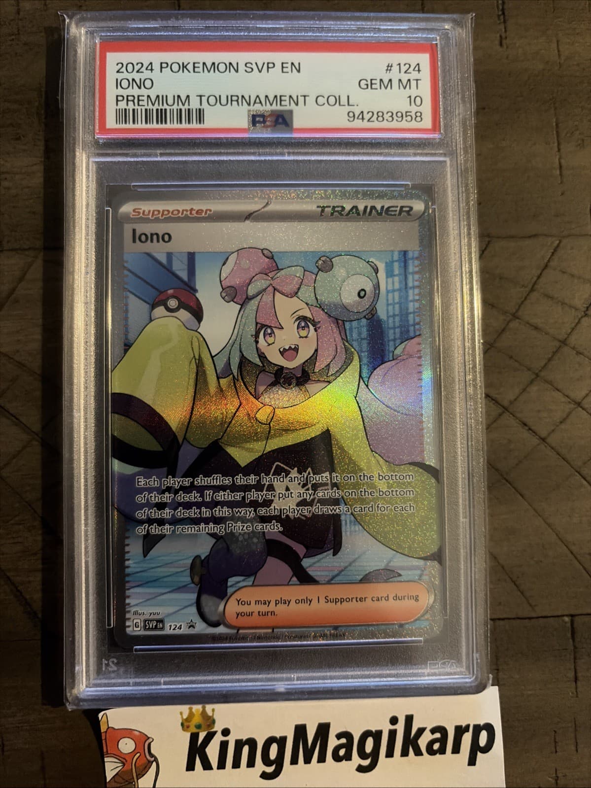 PSA 10 Iono 124 Premium Collection Sv: Scarlet & Violet Promo Holo Gem Mint