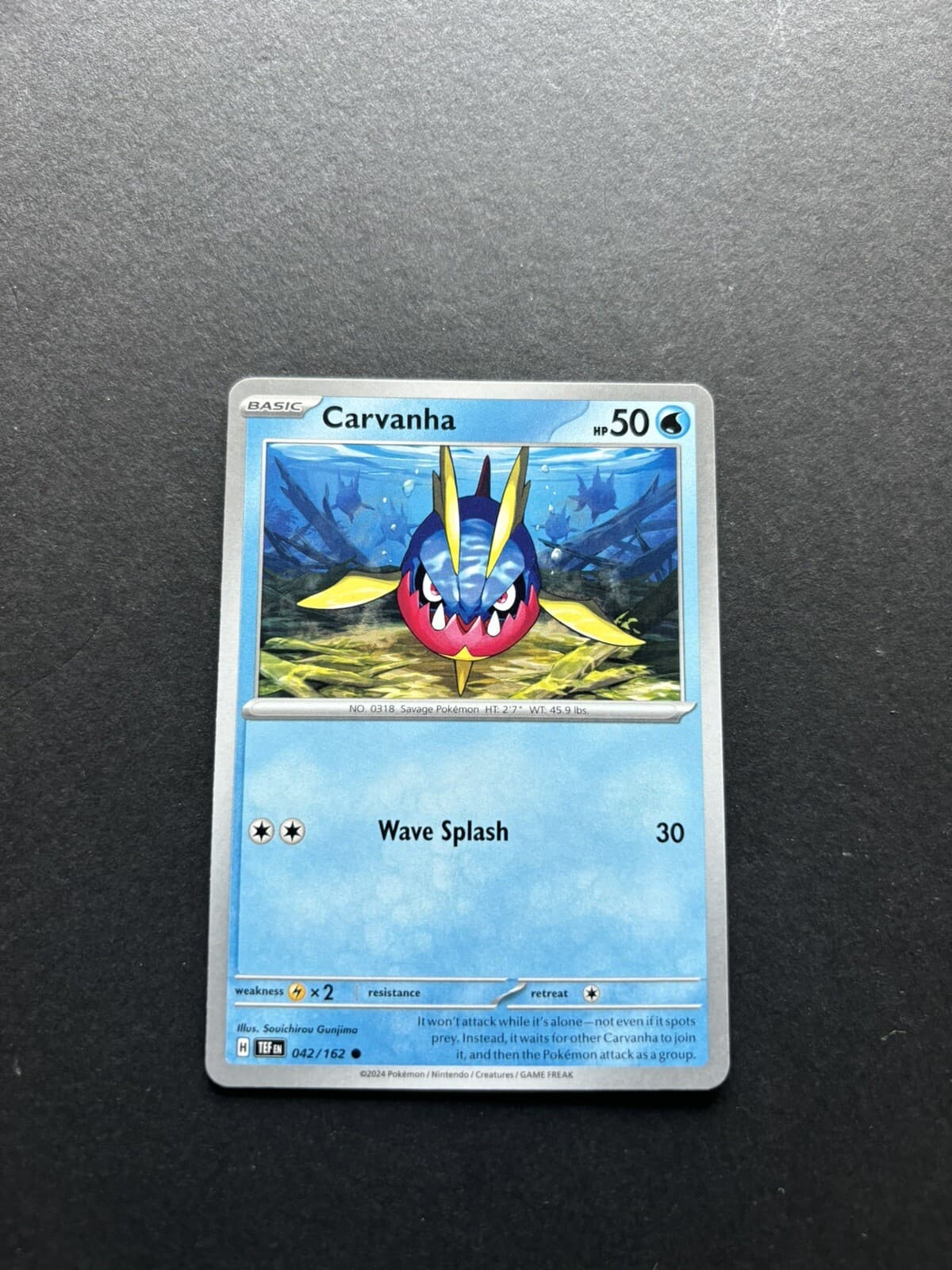 2024 Pokémon Temporal Forces - Carvanha No. 42/162
