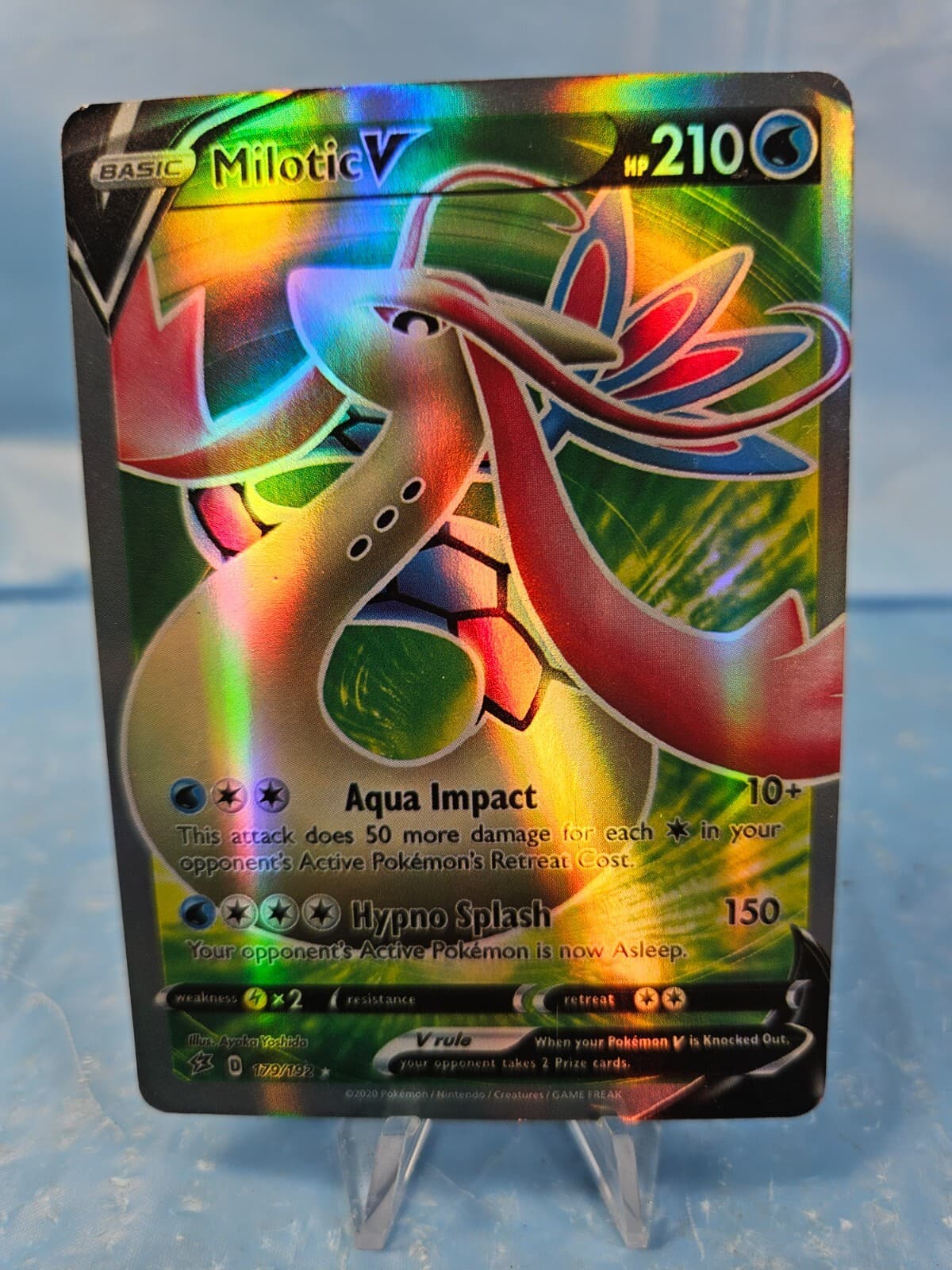 Pokemon Milotic V Rebel Clash 179/192 Holo Full Art