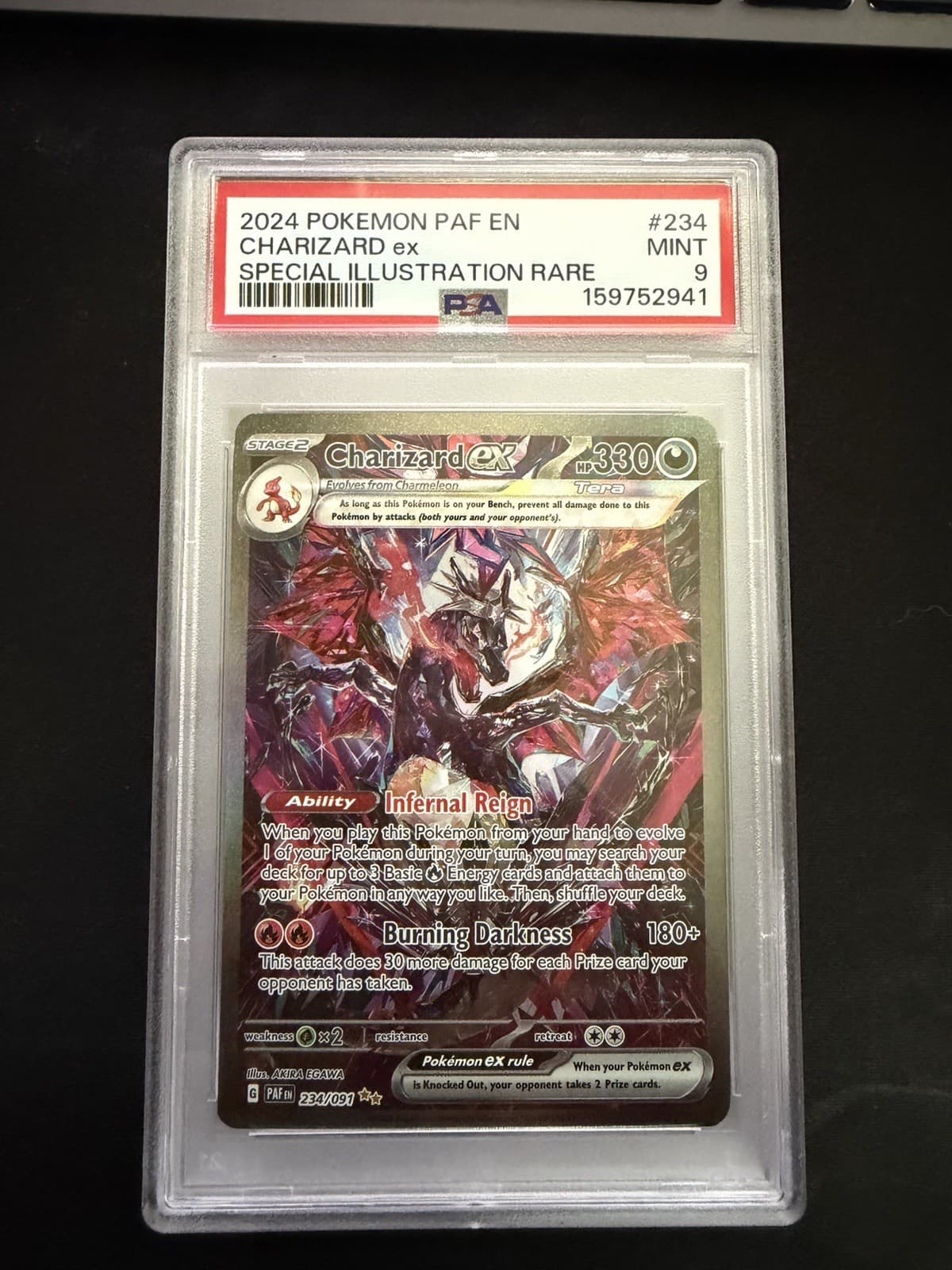 The Pokémon Company Charizard ex 234/091 Paldean Fates SIR Holo EN PSA 9 (2024)