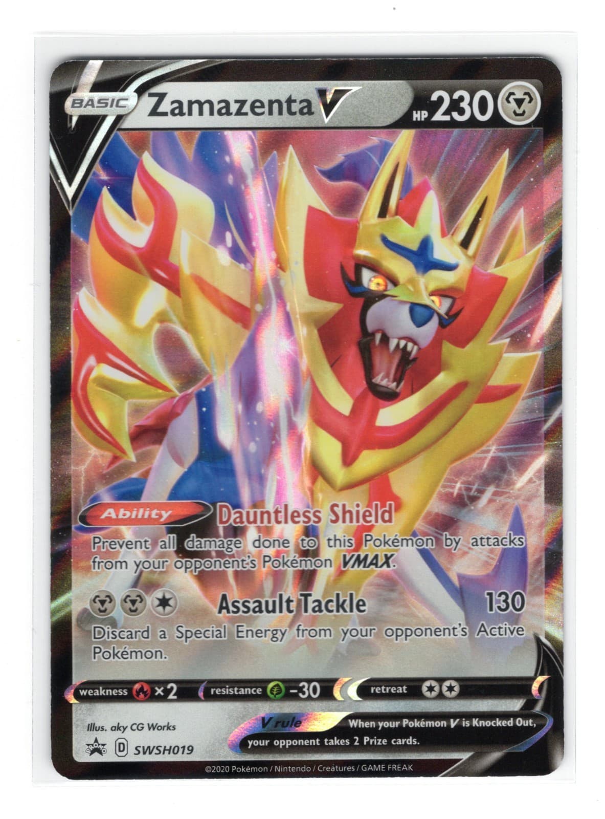 Pokemon Zamazenta V SWSH019 Sword & Shield Promo