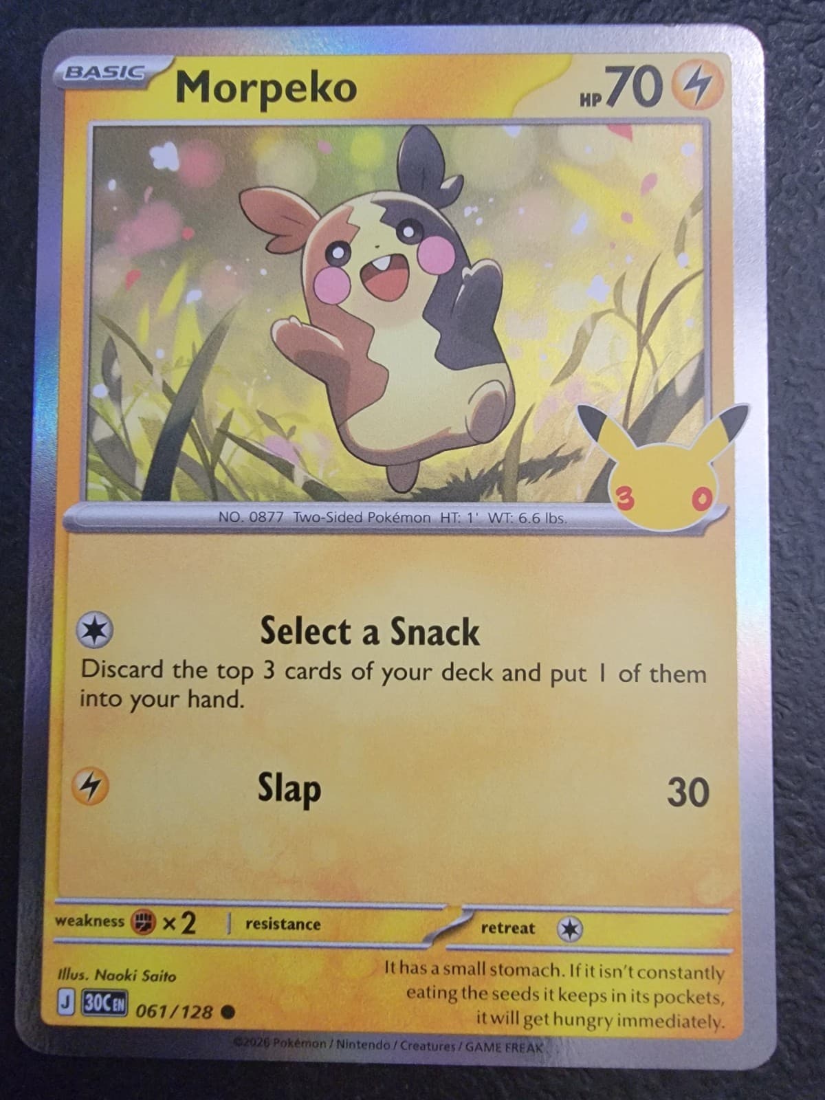 Pokemon TCG 30th Anniversary Celebration Morpeko 061/128