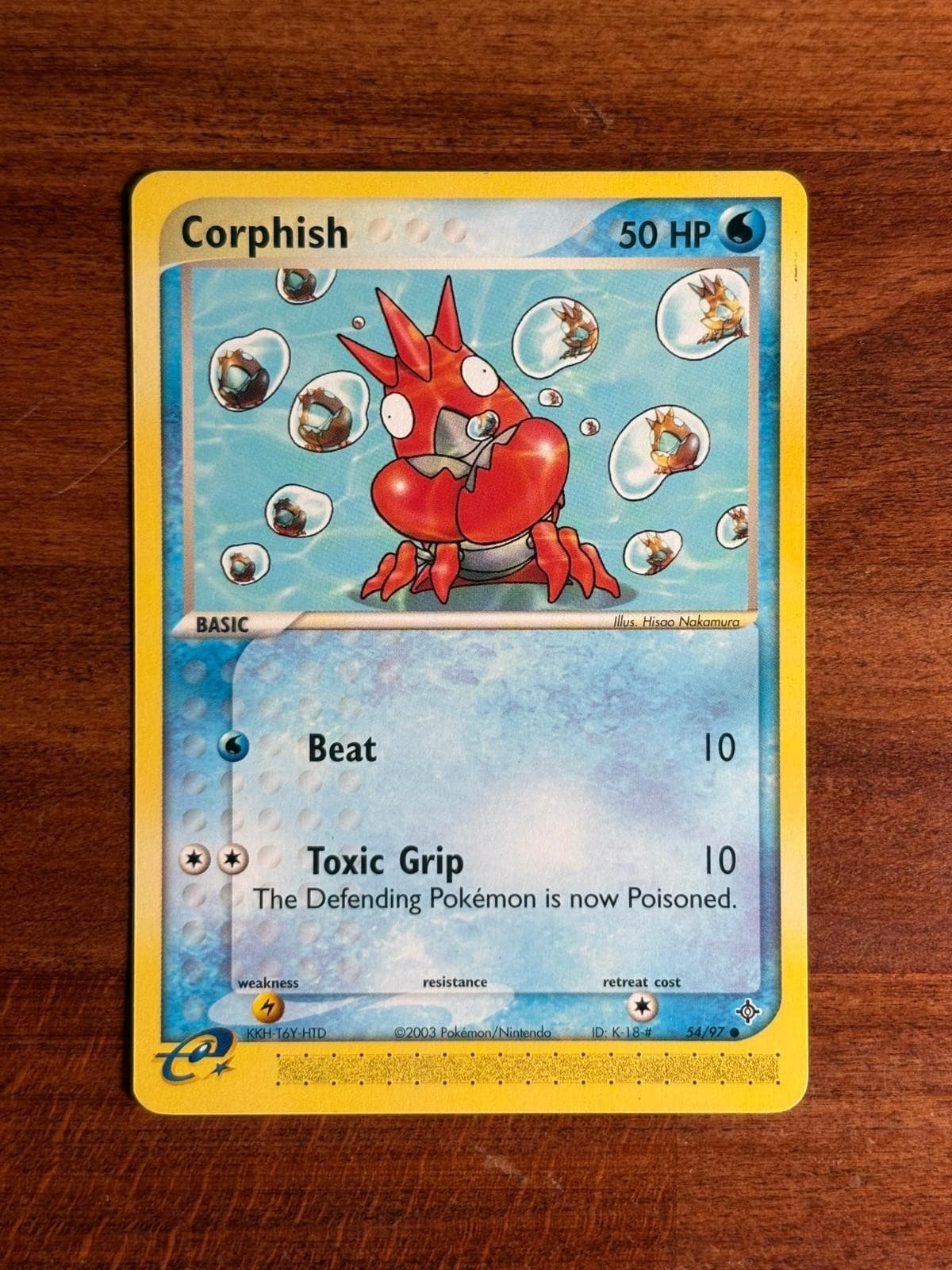 Corphish 54/97 Common Dragon Pokemon Near Mint